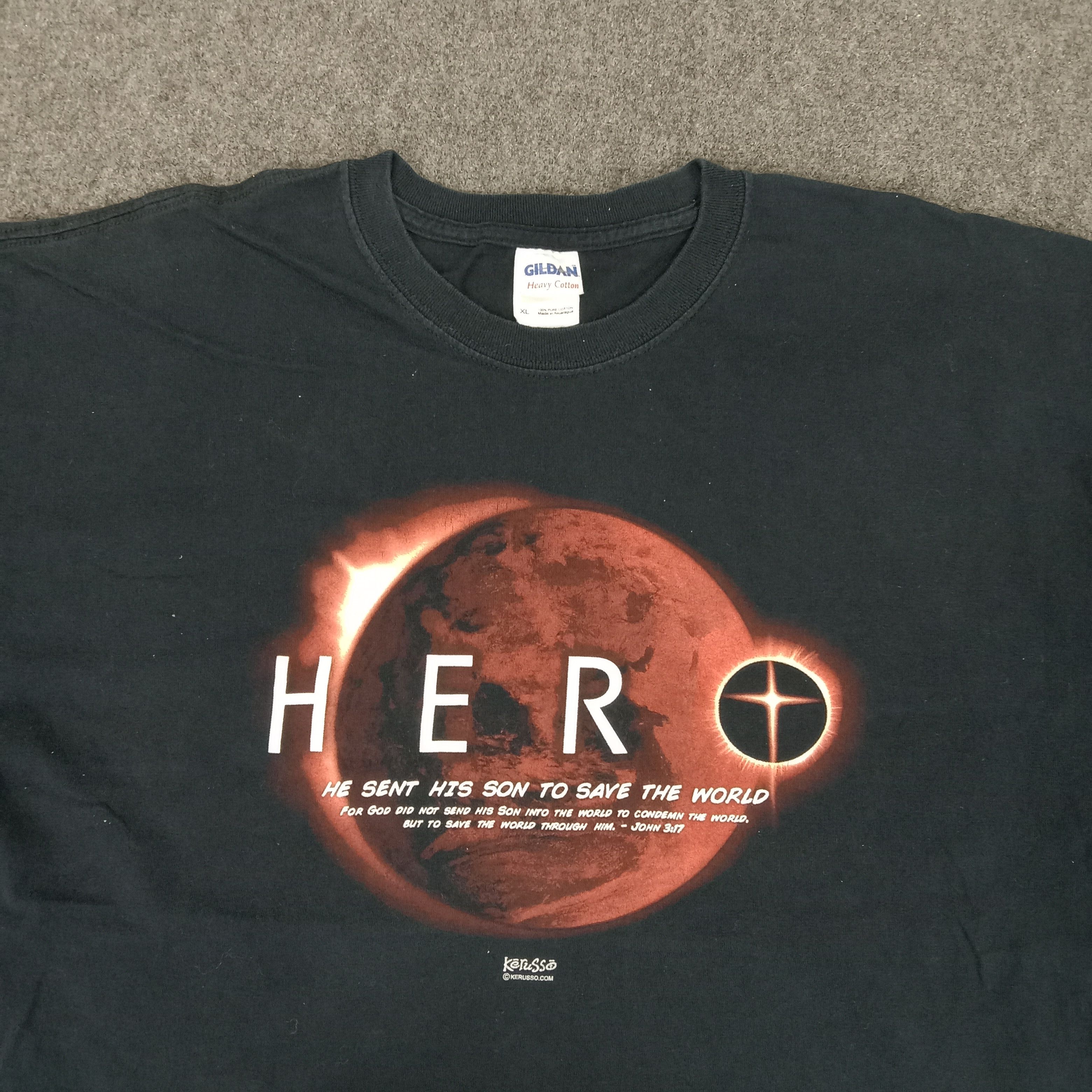 Vintage Hero American Superhero Movie Promo Tshirt Size US XL / EU 56 / 4 - 2 Thumbnail