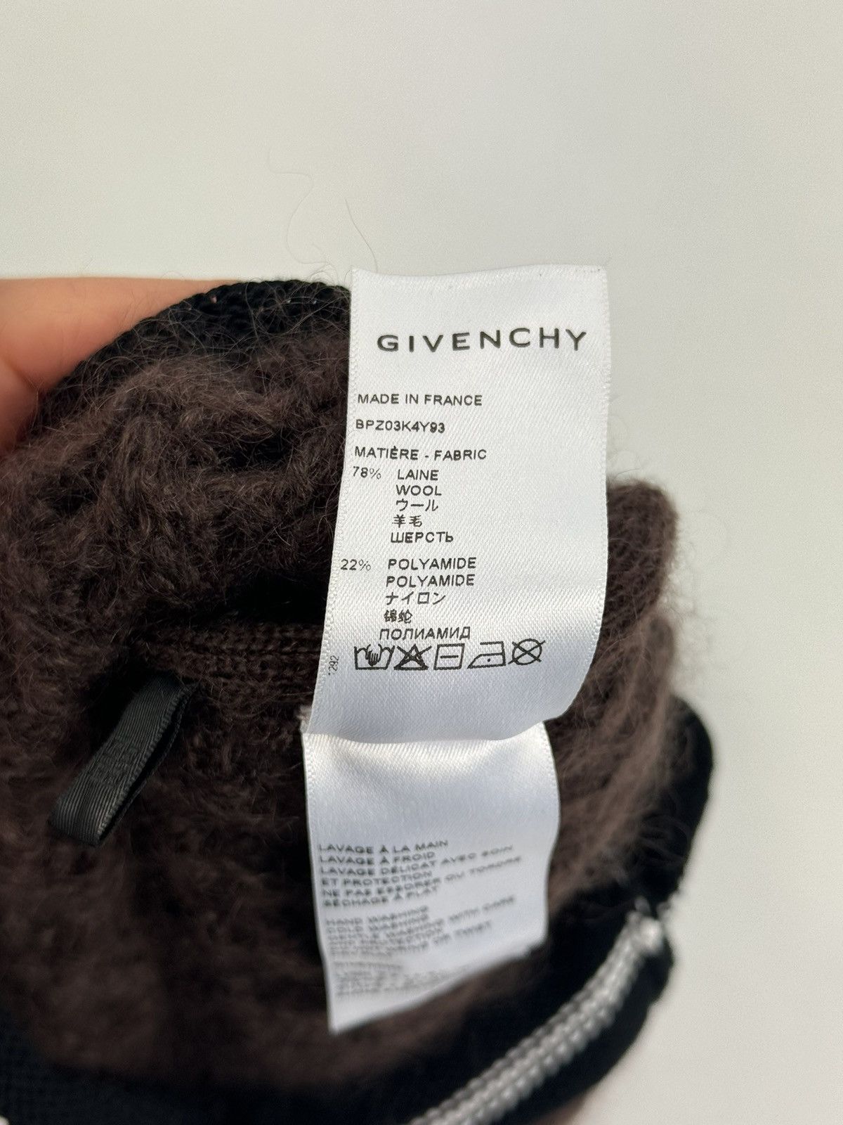 Givenchy BROWN WOOL HORN BALACLAVA Size ONE SIZE - 9 Thumbnail