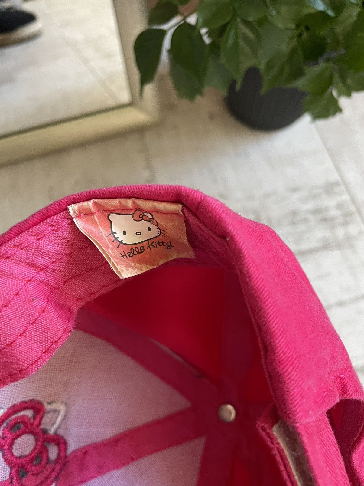 Japanese Brand × Vintage 90’s Hallo Kitty Vintage Hat Cap Y2K Pink Avant Garde Size ONE SIZE - 5 Thumbnail