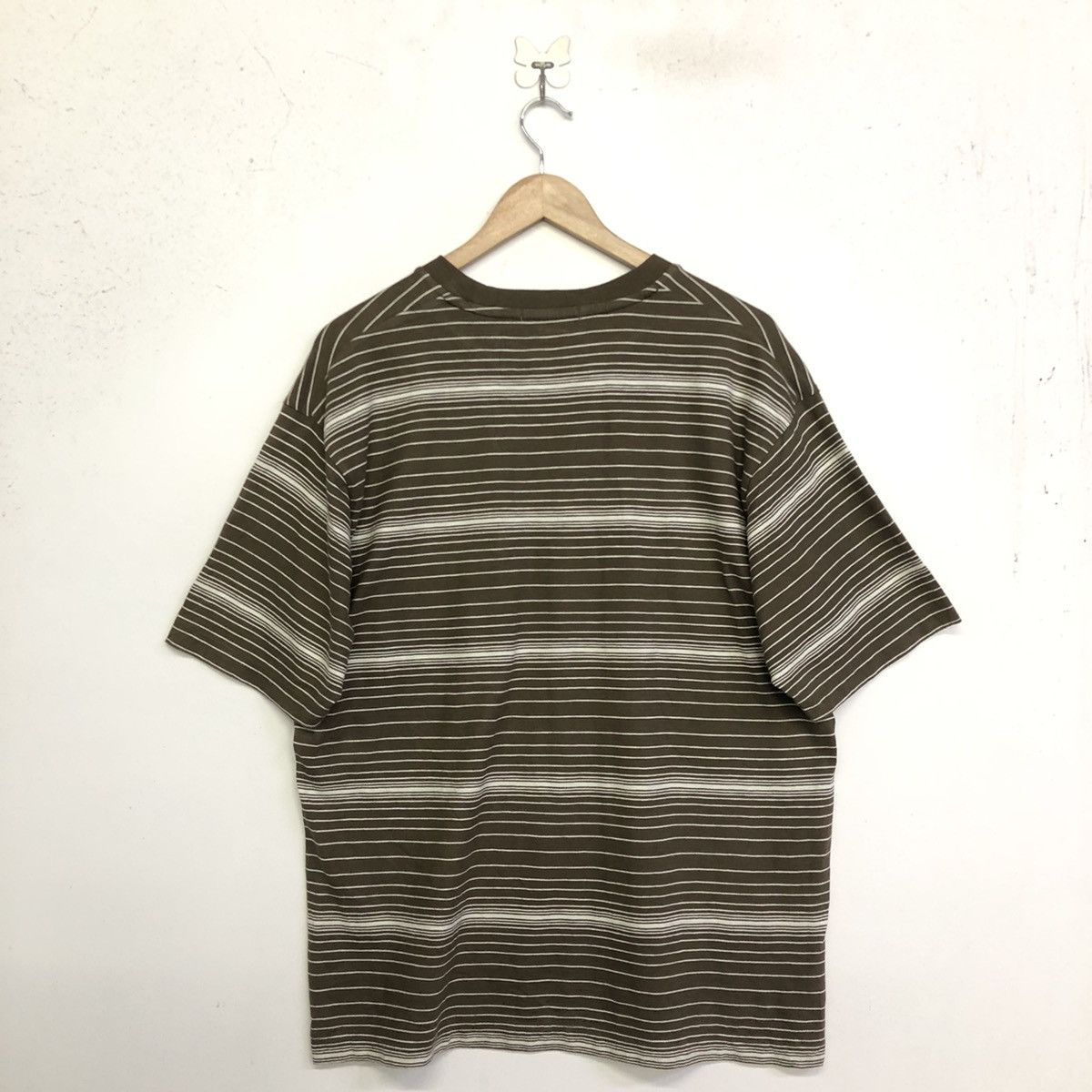 JW Anderson × Japanese Brand × Uniqlo Jwanderson X Uniqlo Stripe Pocket Oversize Tshirt Size US M / EU 48-50 / 2 - 6 Thumbnail