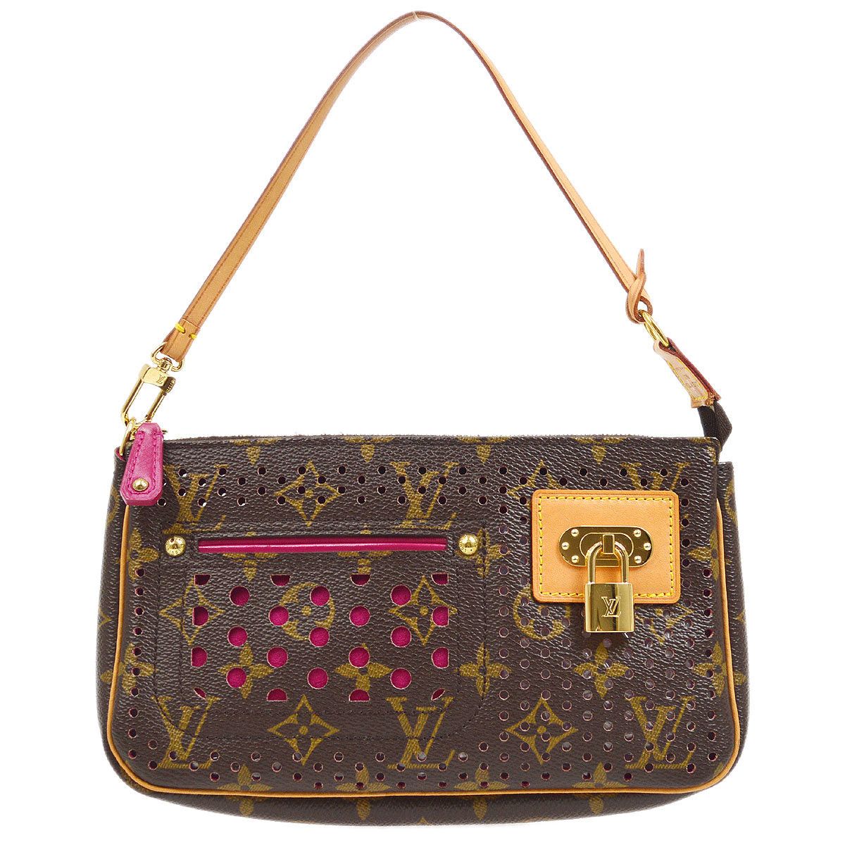 image of Louis Vuitton 2006 Pochette Accessoires Monogram Perfo M95183 16246 in Black, Women's