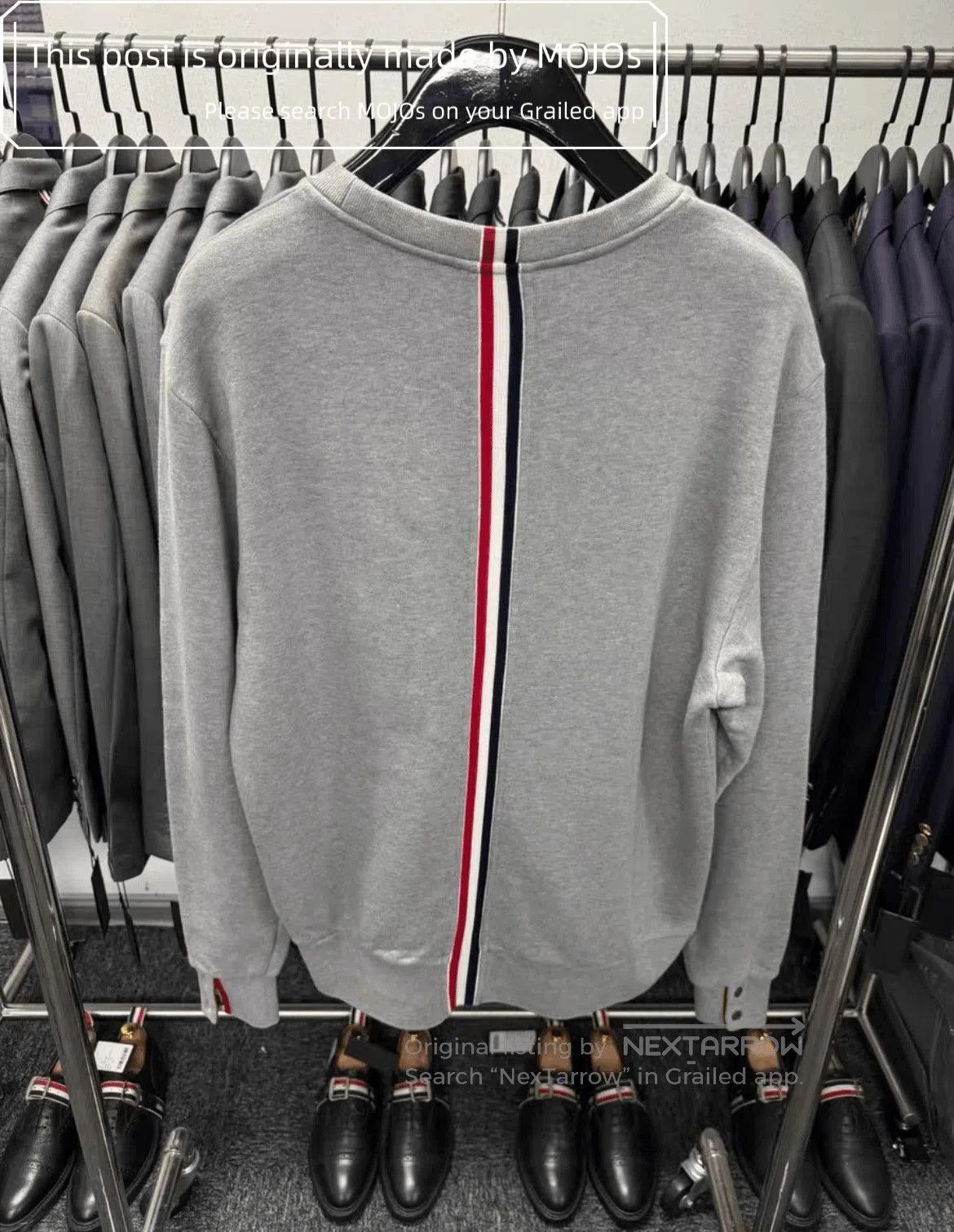 Thom Browne Sz 3 Thom Browne Basic Back Triple Stripe Sweatshirt. Size US L / EU 52-54 / 3 - 2 Thumbnail