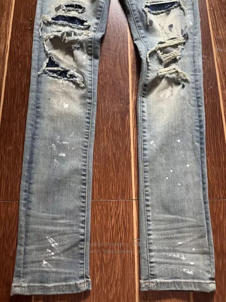 Amiri Amiri Gk Blue Diamond Size US 31 - 7 Thumbnail
