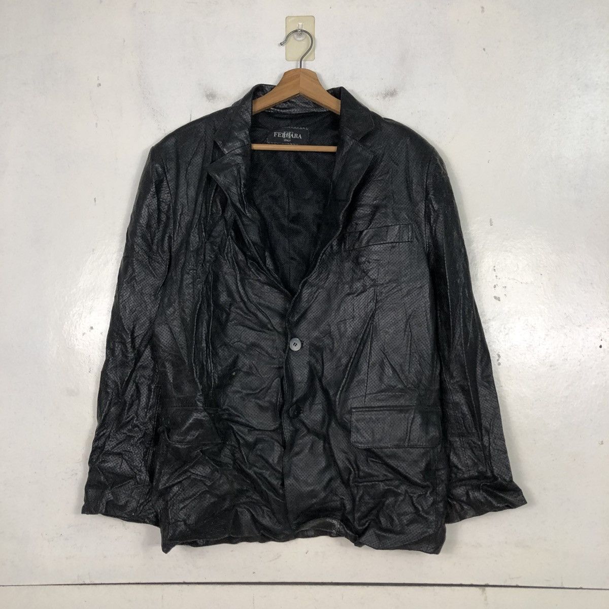 Japanese Brand Vintage Leather Jacket Ferrara Italy Issey Miyake Size US M / EU 48-50 / 2 - 3 Thumbnail