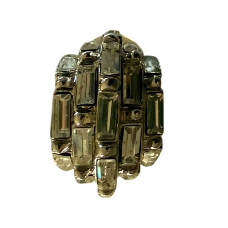 St. John Vintage St. John Signed Silver-Tone Rhinestone Art Deco Clip Size ONE SIZE - 1 Thumbnail
