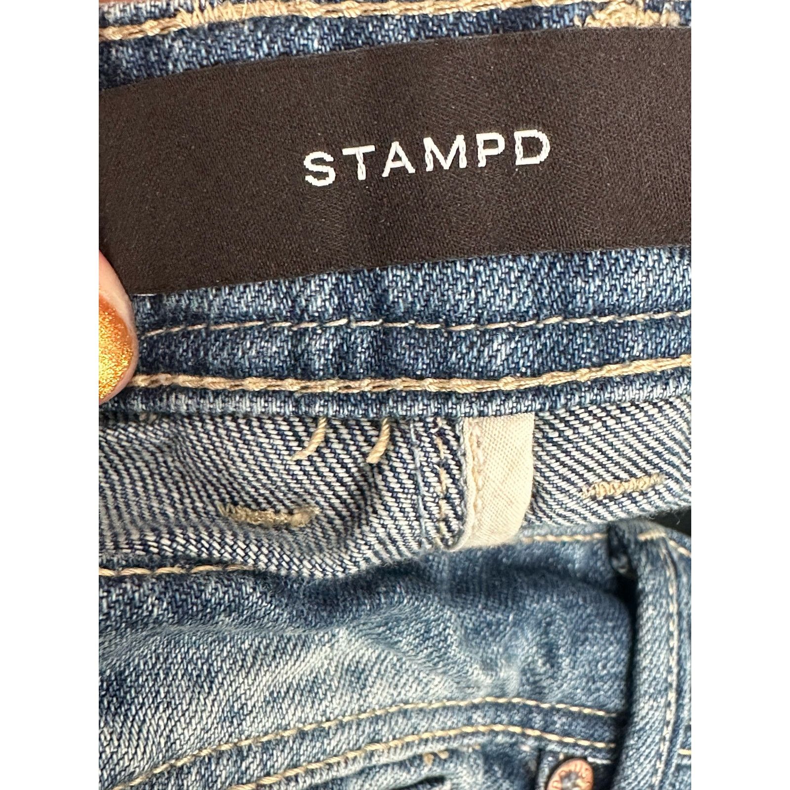Stampd Stampd blue distressed straight leg jeans size 31 Size US 31 - 3 Thumbnail