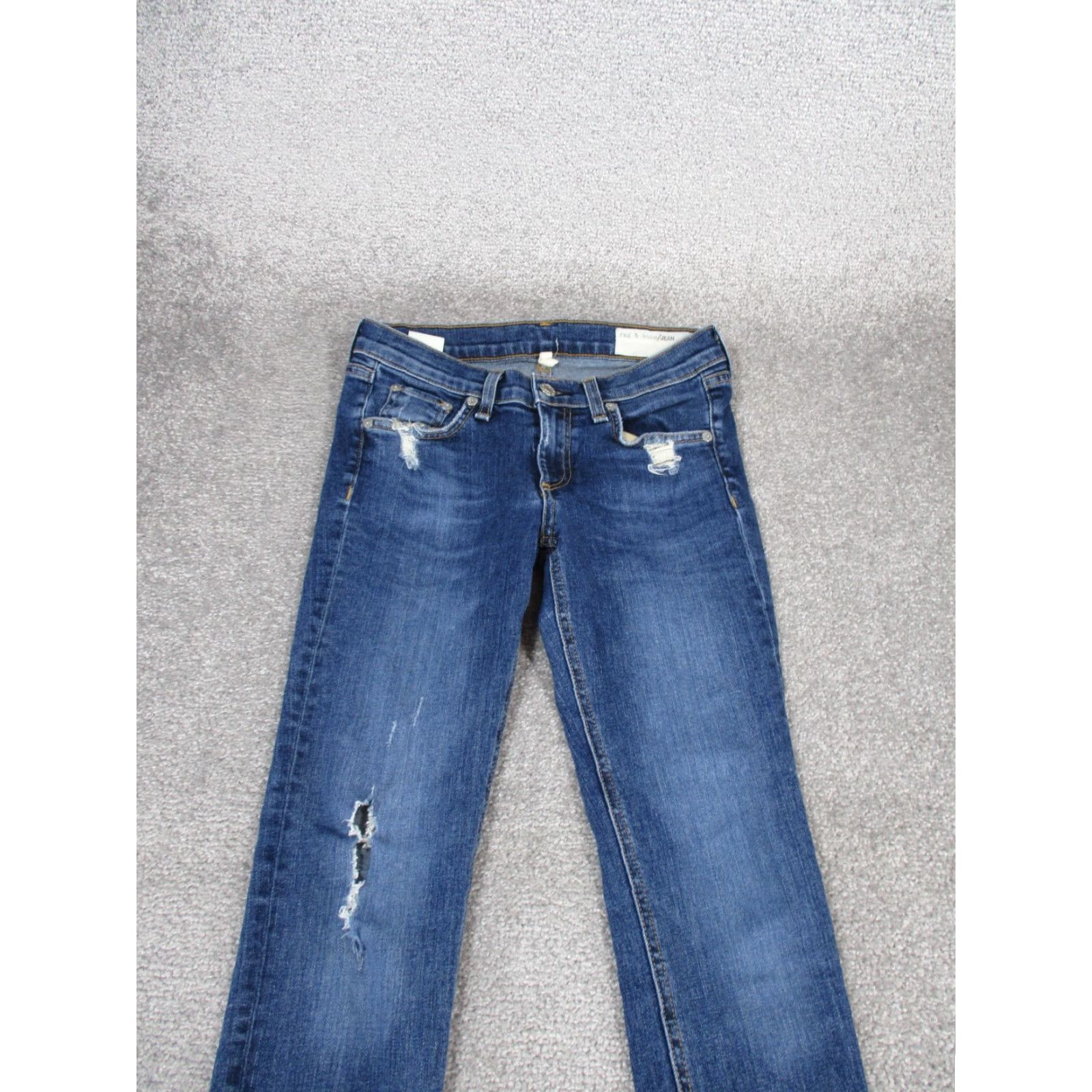 Rag & Bone VINTAGE Rag & Bone Jeans Womens 25 Skinny Low Rise Dark Wash Denim Zipper 90s Girls Size 42" / US 20 - 2 Thumbnail
