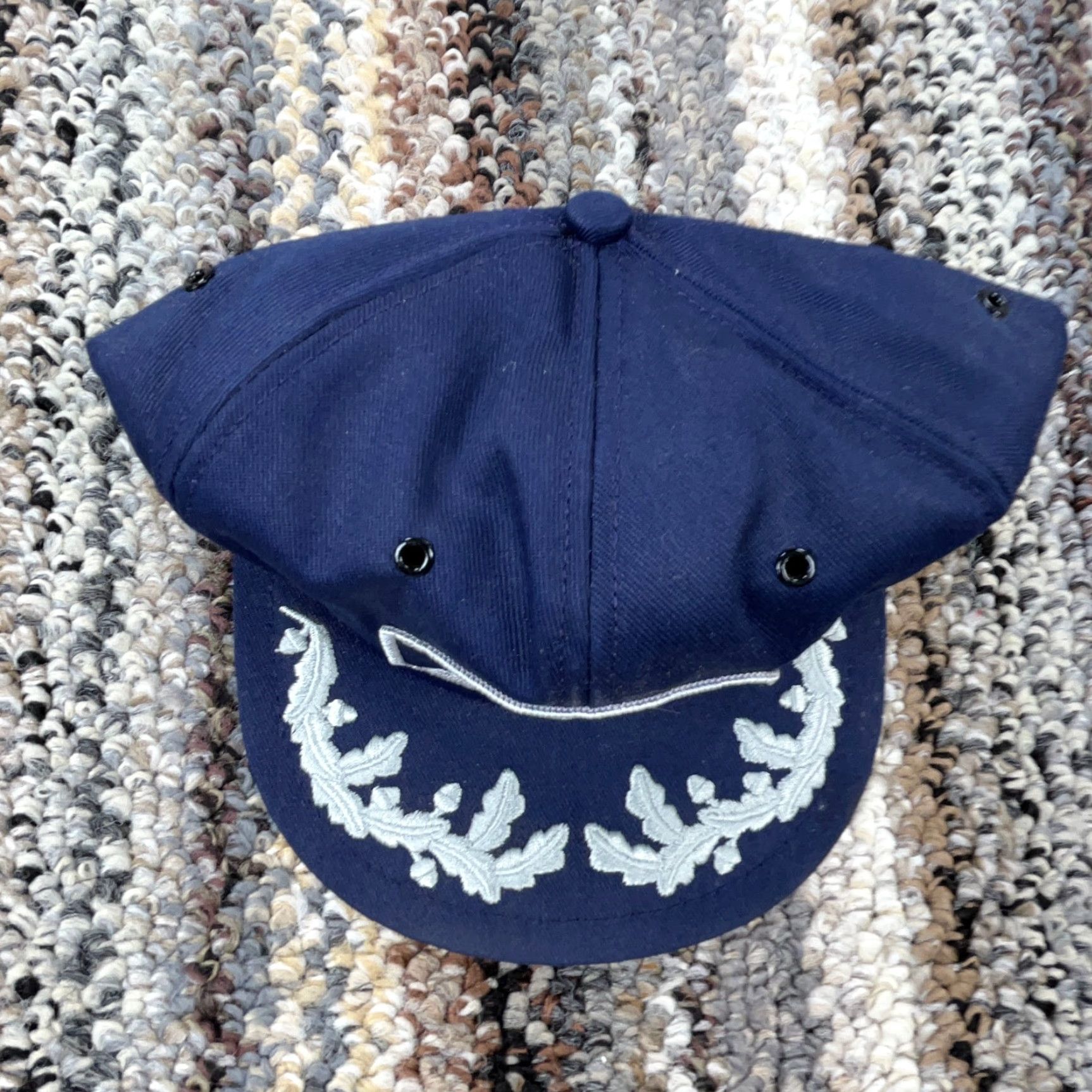J Brand VINTAGE K-Brand Trucker Hat Snapback Blue Silver USA Patch 80s Retro Mens One Size Size ONE SIZE - 2 Thumbnail