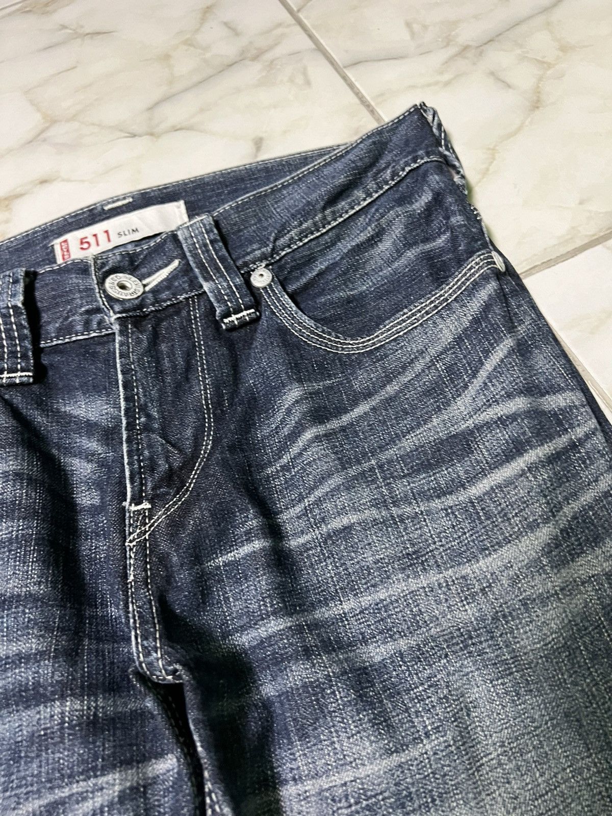 Levi's Vintage Levis 511 Distressed Washed Jean Size US 30 / EU 46 - 8 Thumbnail