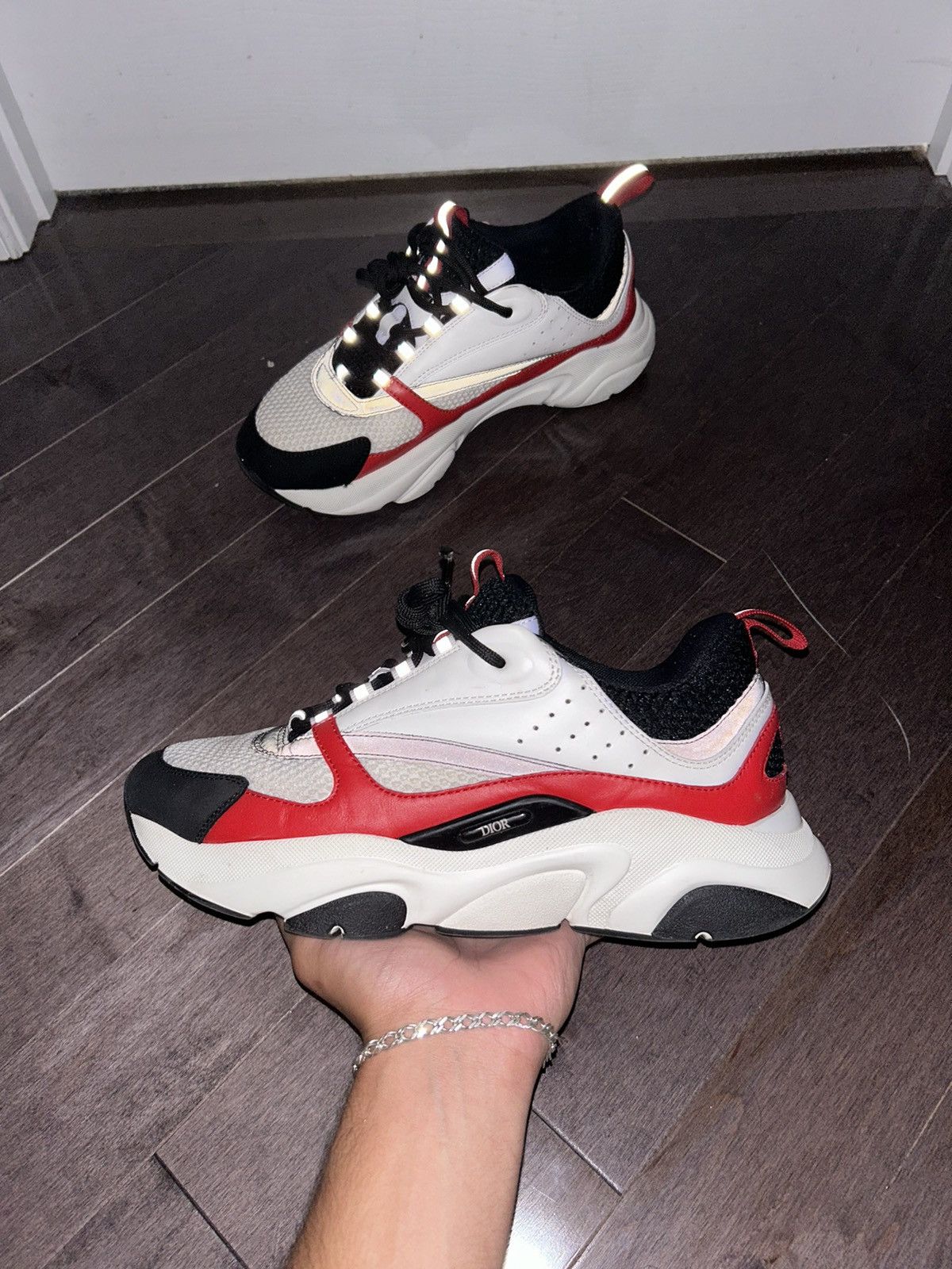 Dior *RARE DIOR B22 calf mesh sneaker red white size 44 Size US 11 / EU 44 - 1 Thumbnail