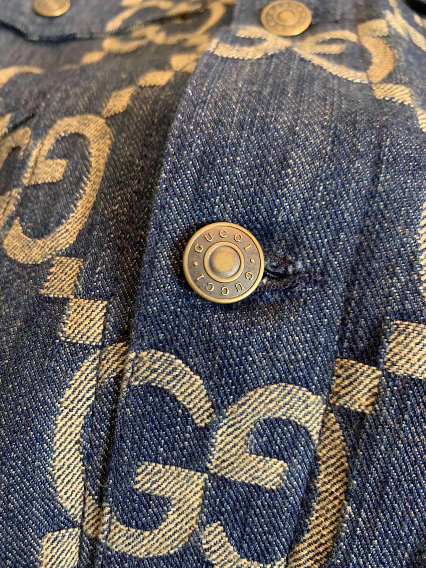 Gucci Gucci Brand New Full Print Denim Jacket 2501-Nextarrow Size US S / EU 44-46 / 1 - 6 Thumbnail
