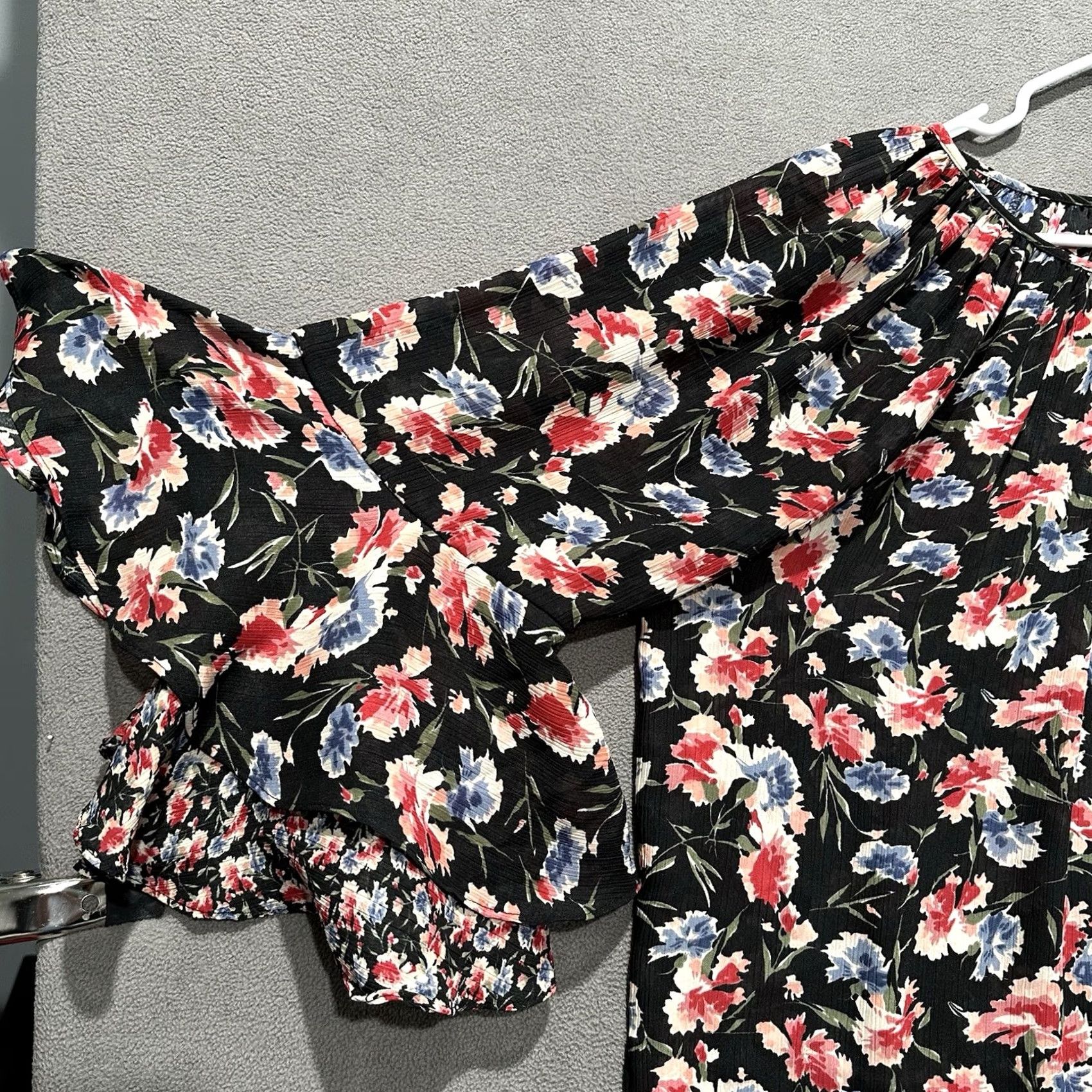 Chaps Chaps Ralph Lauren Blouse Womens Plus 1X Floral Sheer Bell Sleeve Keyhole Neck Size XL / US 12-14 / IT 48-50 - 3 Thumbnail