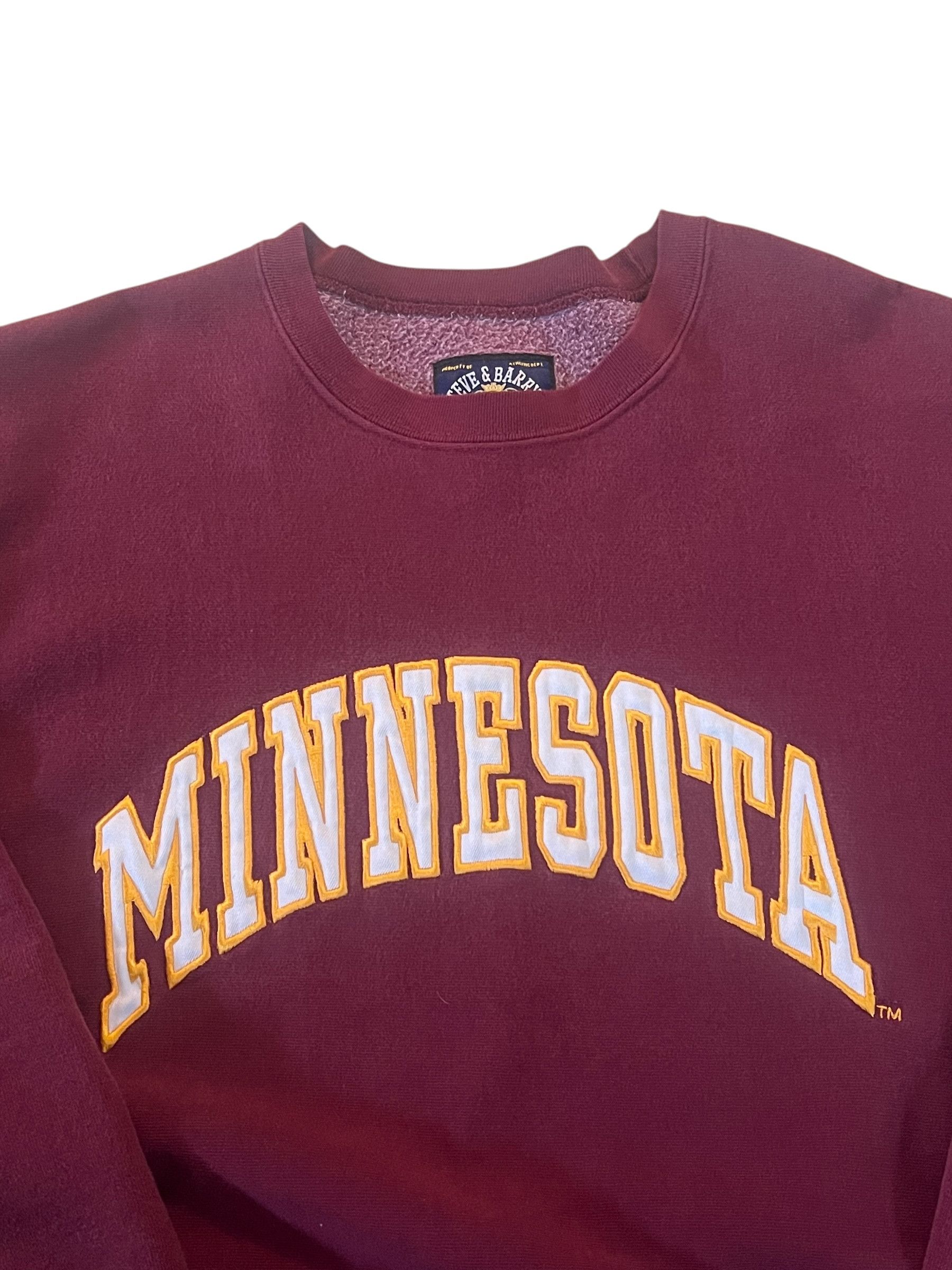 Steve And Barrys Minnesota Sweatshirt Steve & Barry's Burgundy Size Large Size US L / EU 52-54 / 3 - 3 Thumbnail