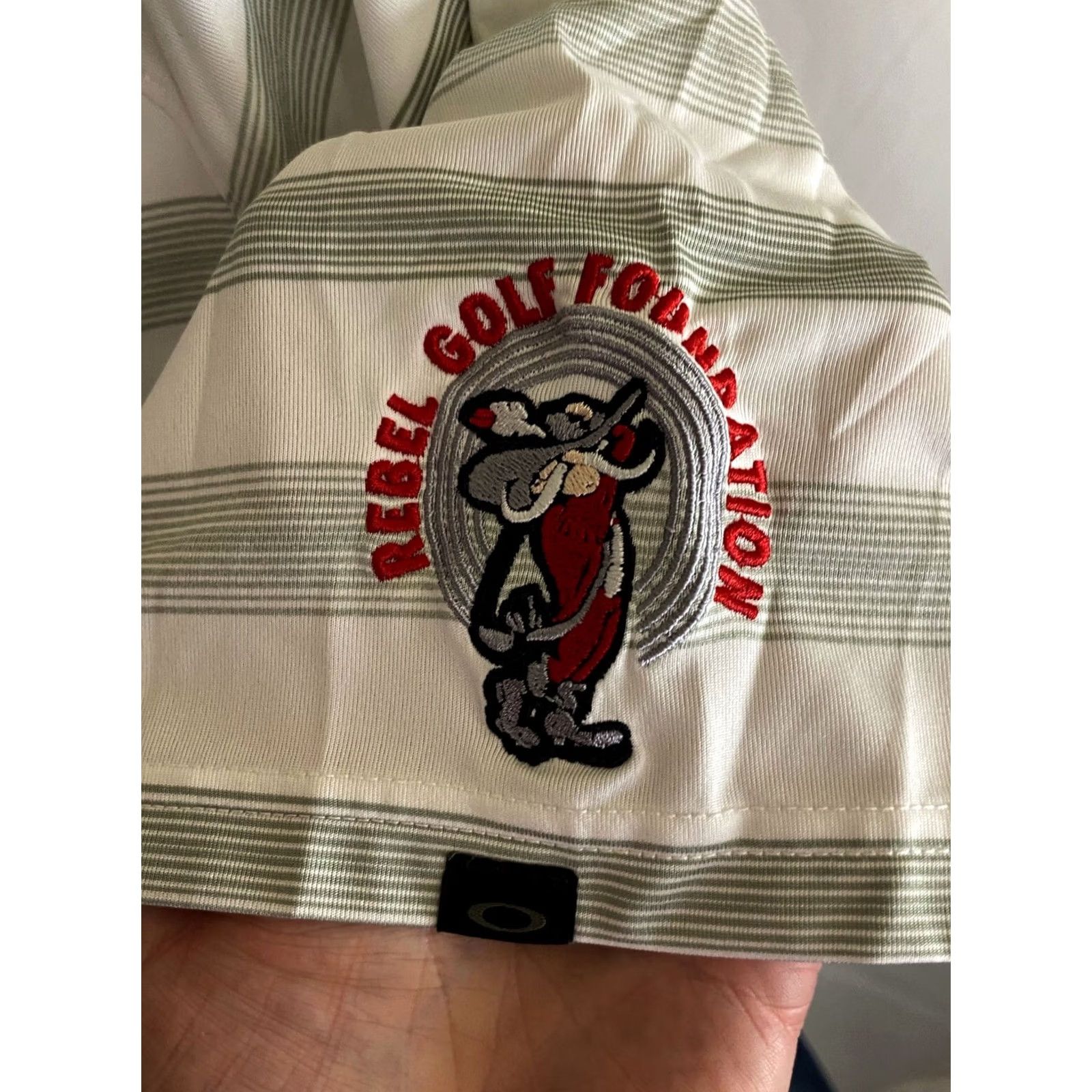 Oakley Oakley UNLV Rebel Golf Foundation Stripe Poly POLO SHIRT Large L Mens Polo Sharp Color XS? Size US XL / EU 56 / 4 - 5 Thumbnail
