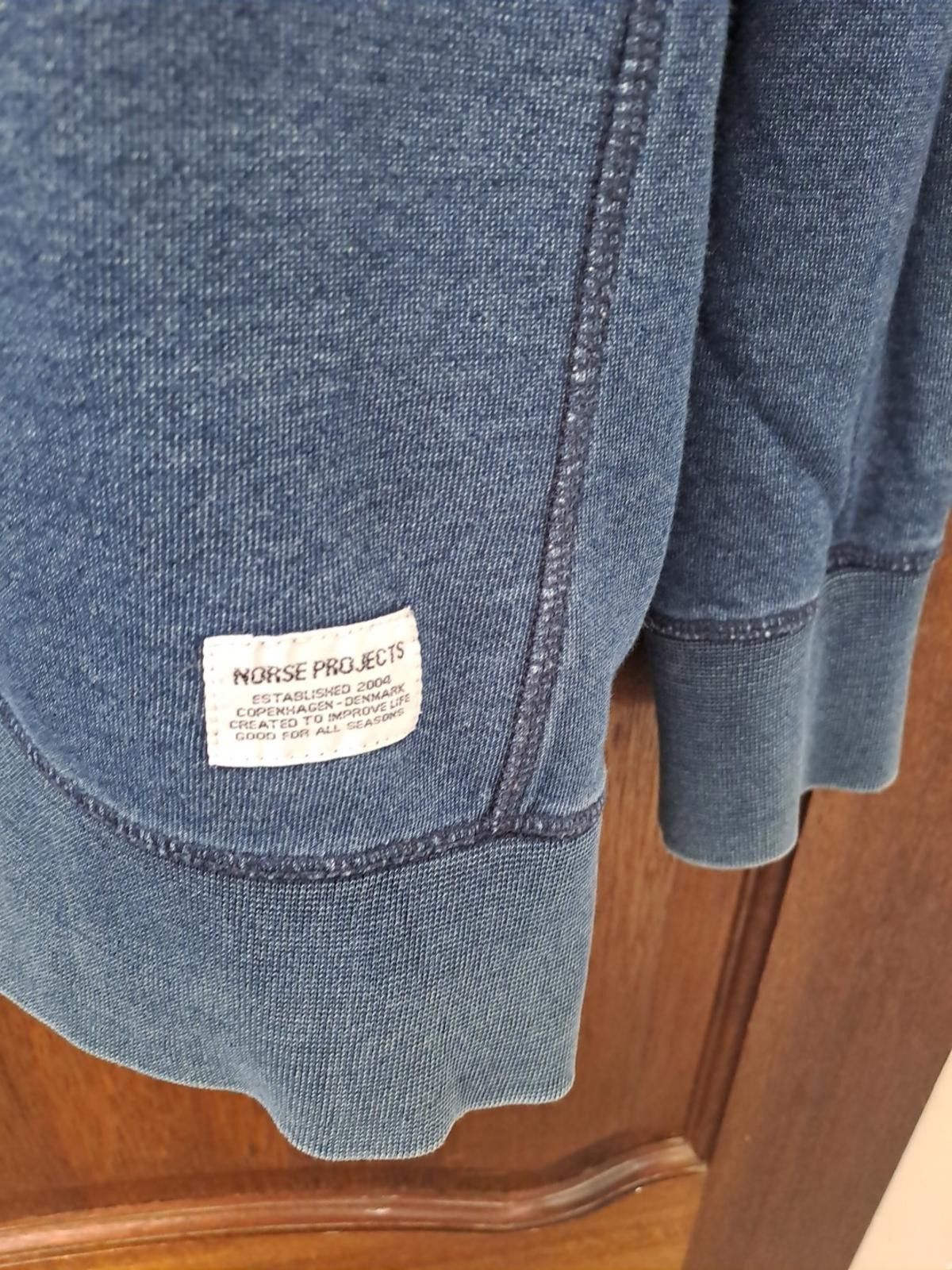 Norse Projects Norse Projects Mens Pullover Sweatshirt L Blue Melange Crew Size US L / EU 52-54 / 3 - 4 Thumbnail