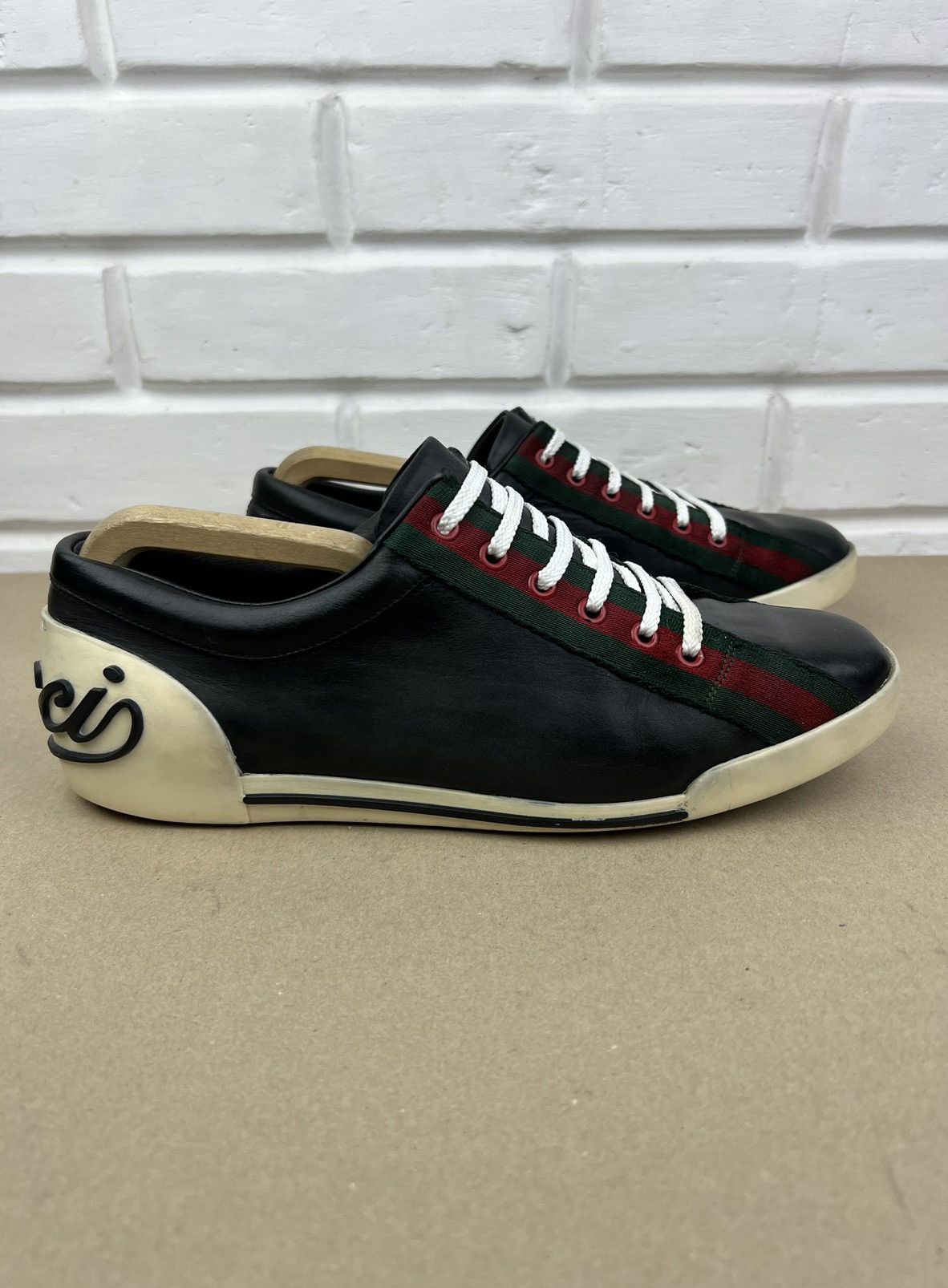 Gucci GUCCI Sneakers Low Top Leather Boulevard Logo Black Men's Size US 8 / EU 41 - 7 Thumbnail