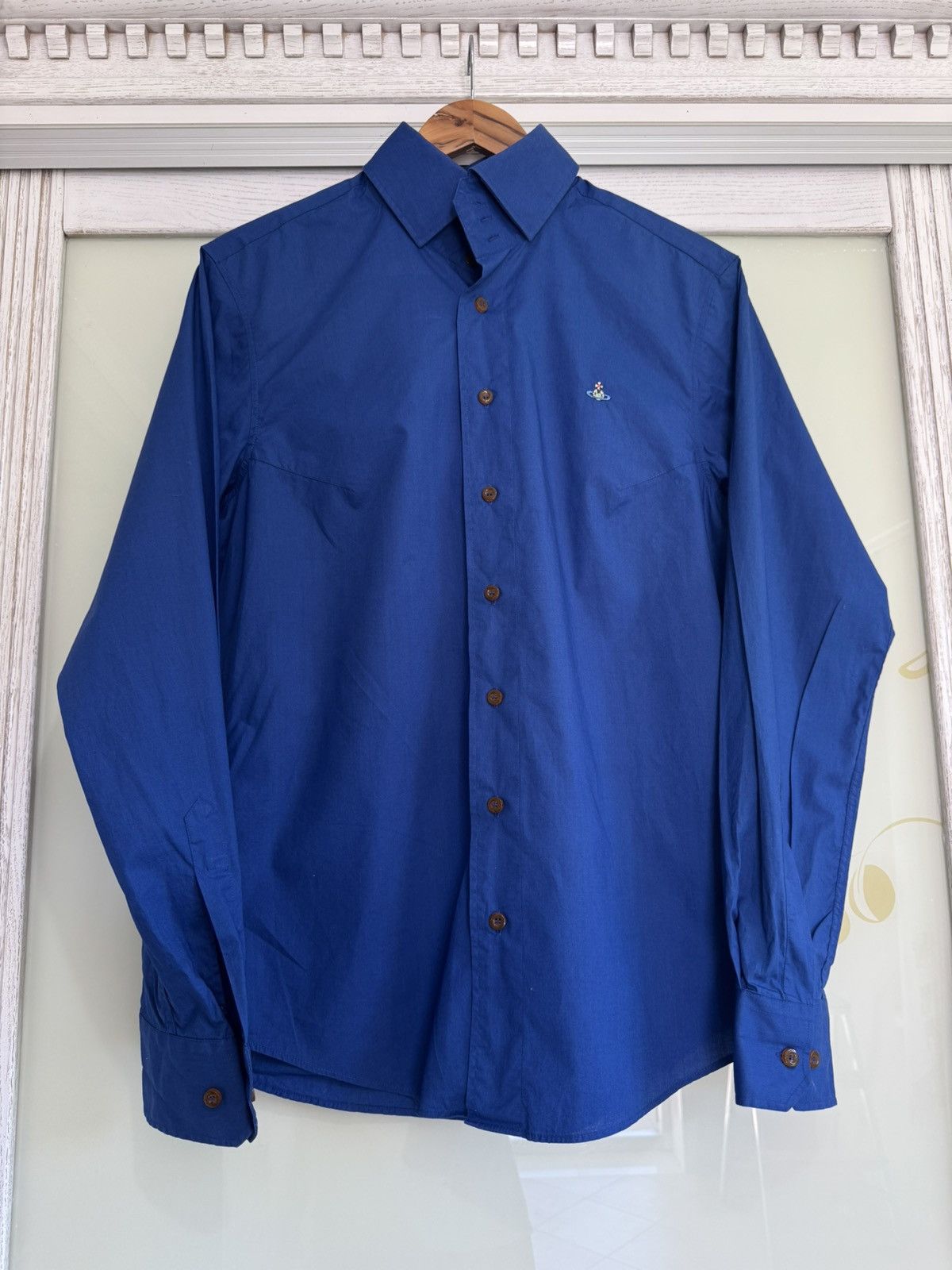 Vivienne Westwood Vivienne Westwood Blue Classic Long Sleeve Shirt Size US L / EU 52-54 / 3 - 5 Thumbnail