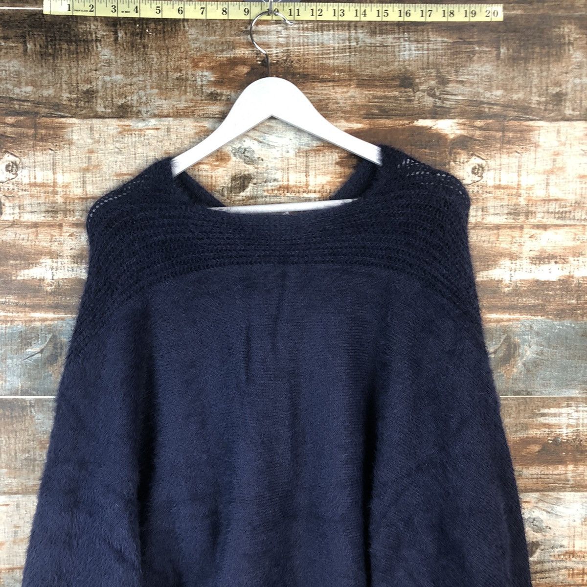 Japanese Brand DL Silent Worth fur shaggy mohair Black Knitwear #C363 Size M / US 6-8 / IT 42-44 - 10 Thumbnail