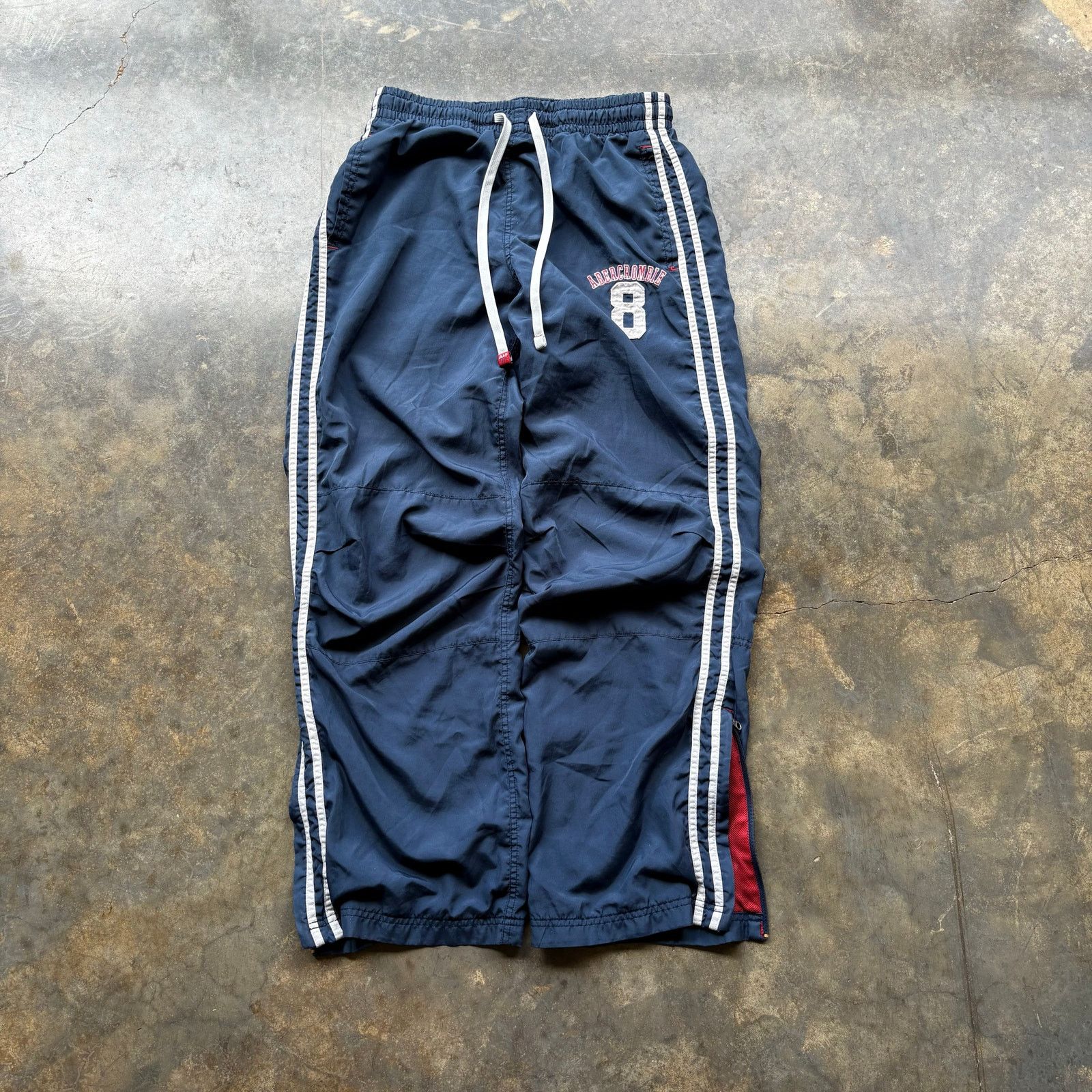 Abercrombie & Fitch Crazy Vintage Baggy Rare Abercrombie & Fitch Track Pants Size US 32 / EU 48 - 1 Thumbnail
