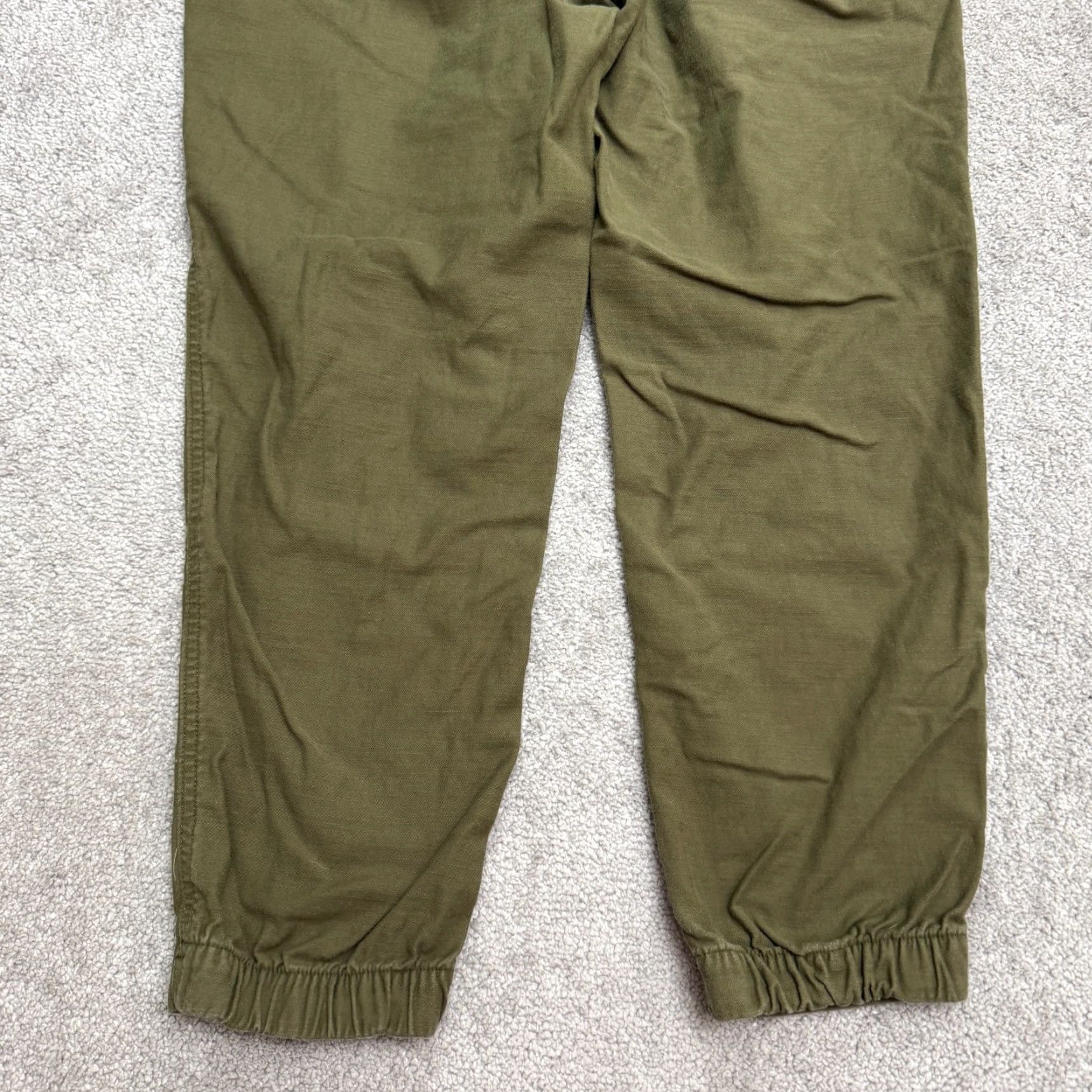 Vintage REI Co-Op Outdoor Jogger Pants Womens 36x30 Green Cotton Drawstring Casual Hike Size 25" / US 0 / IT 36 - 5 Thumbnail