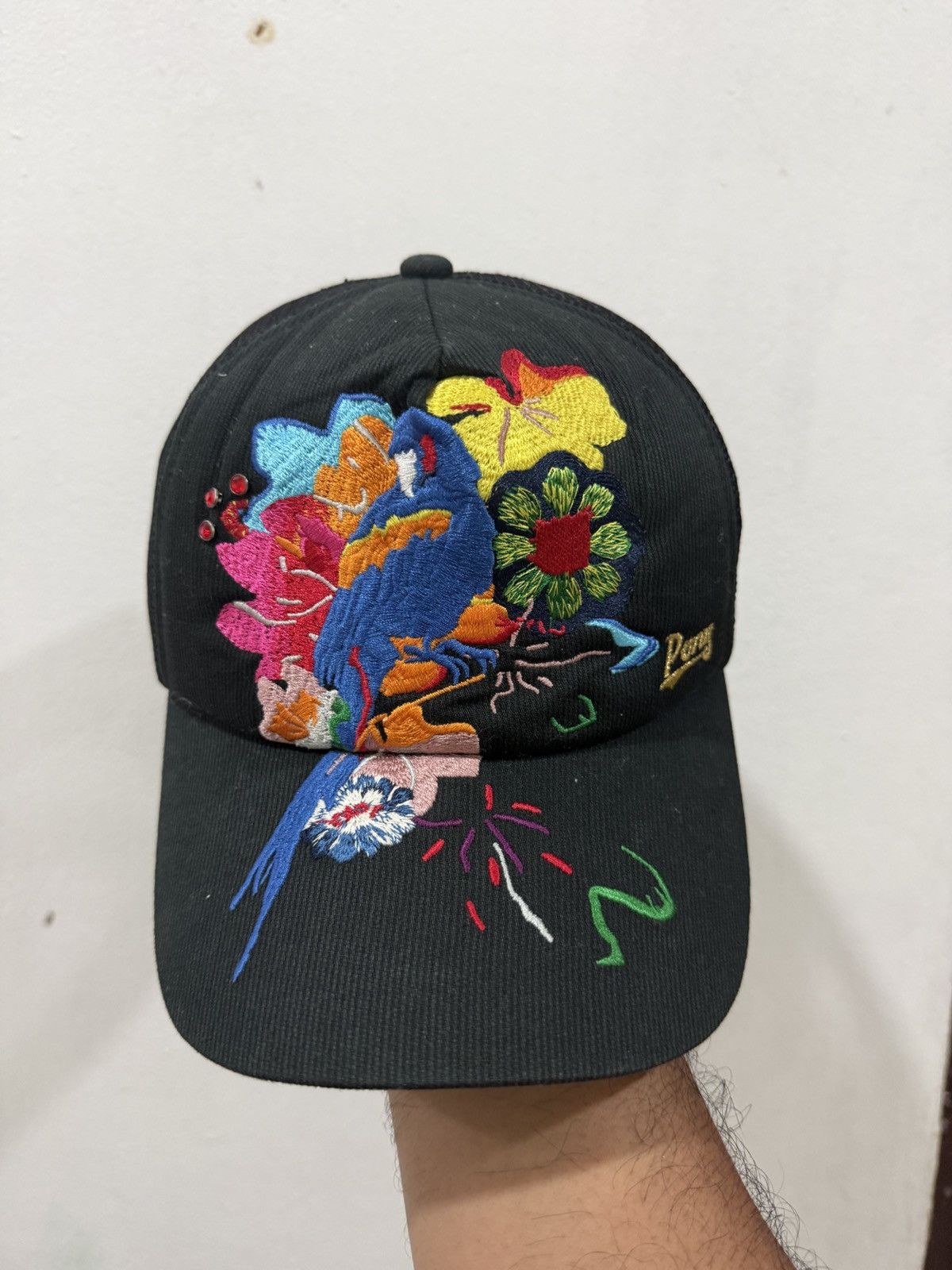 VTG PONY Like Ed Hardy Embroidery Trucker Hat