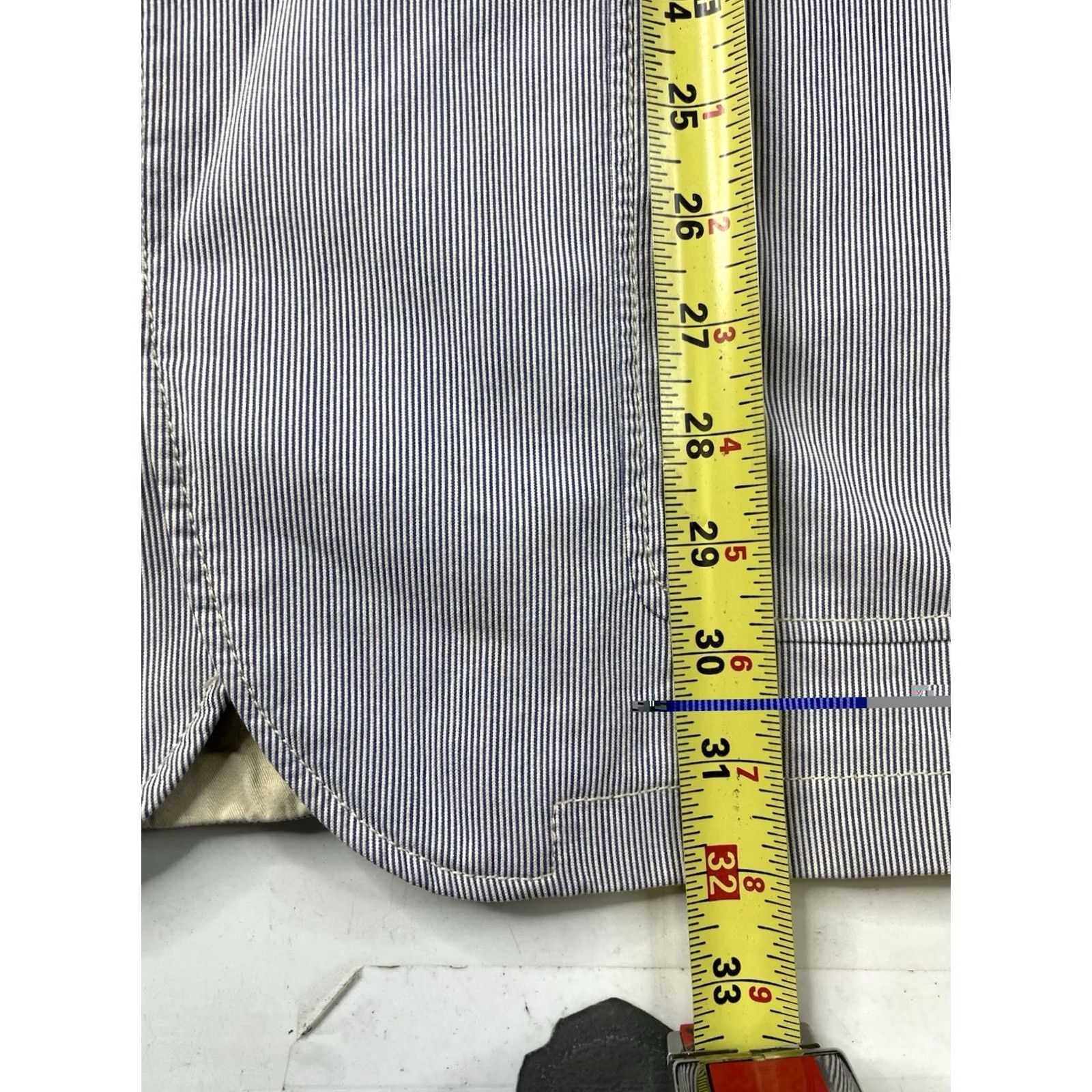 J.Crew J.Crew Mens Large Blue Striped Cotton Sport Coat Seersucker Blazer 3 Button Size 42R - 7 Thumbnail