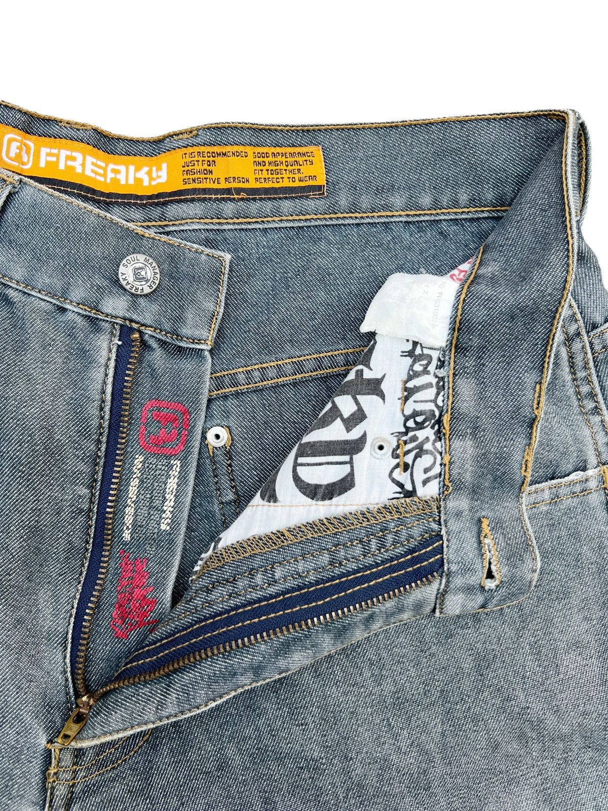 JNCO Y2K Freaky Massive Multipocket Baggy Boxy Denim Jeans 31 Size US 31 - 10 Thumbnail