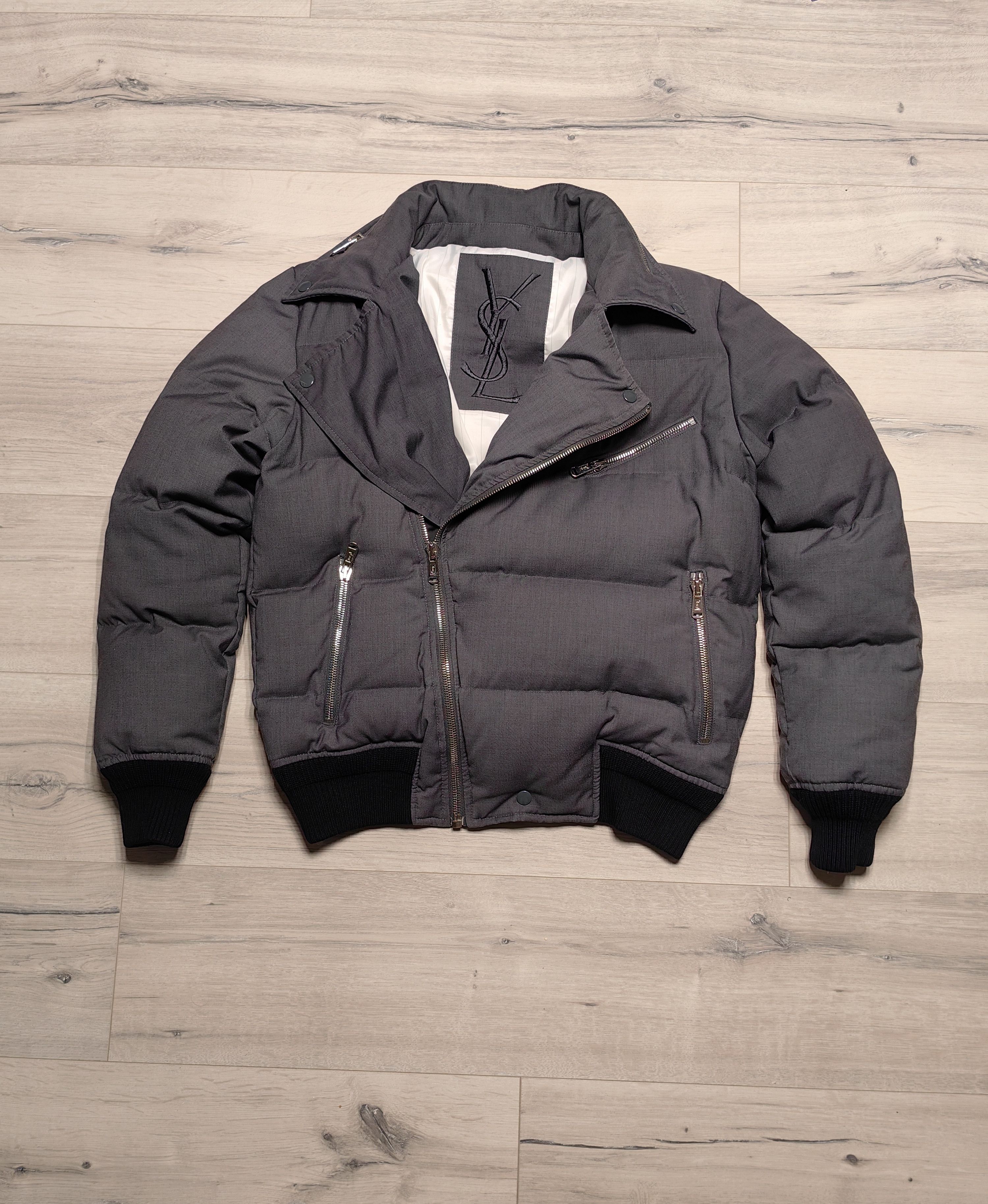 Saint Laurent Paris RIVE GAUCHE DOWN BIKER JACKET BY TOM FORD Size US M / EU 48-50 / 2 - 2 Thumbnail