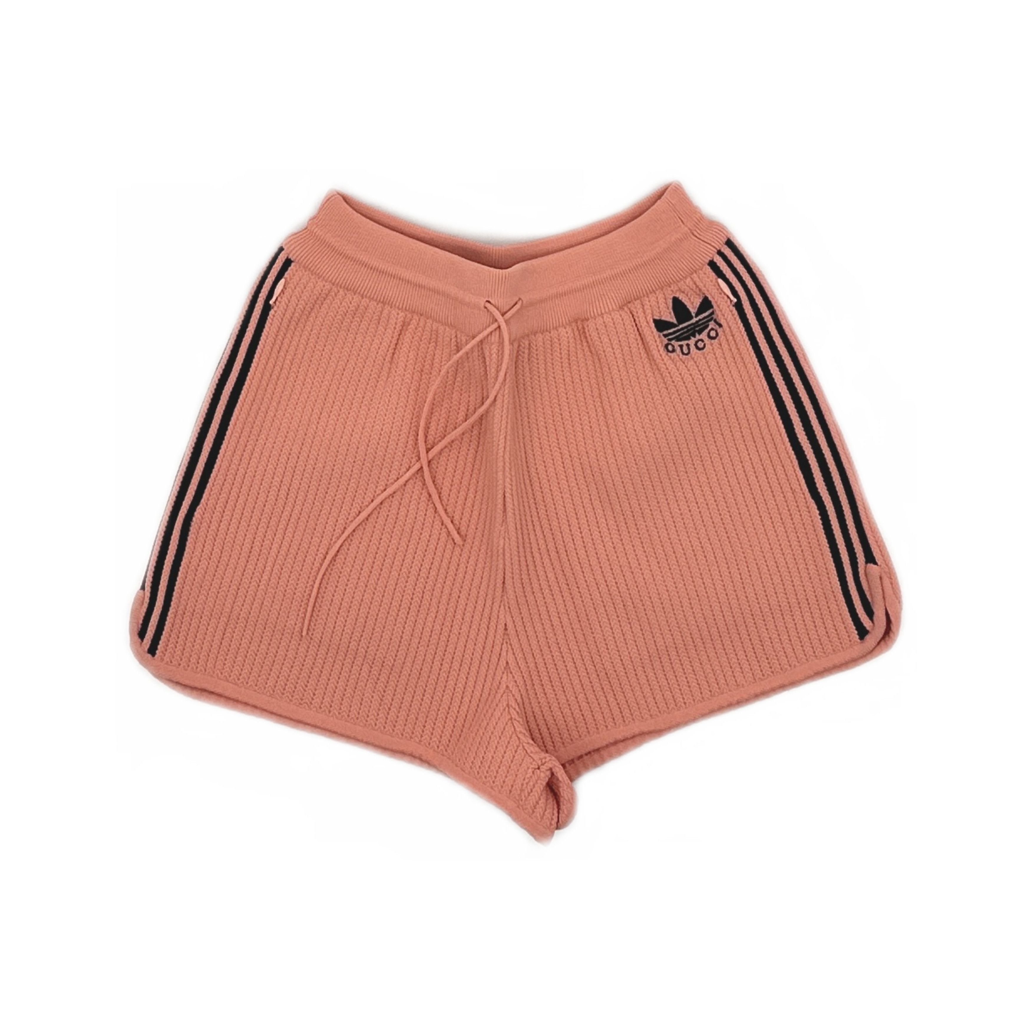 Gucci Gucci x adidas Stripe Knit Shorts Pink Size XS Size US 28 / EU 44 - 1 Thumbnail