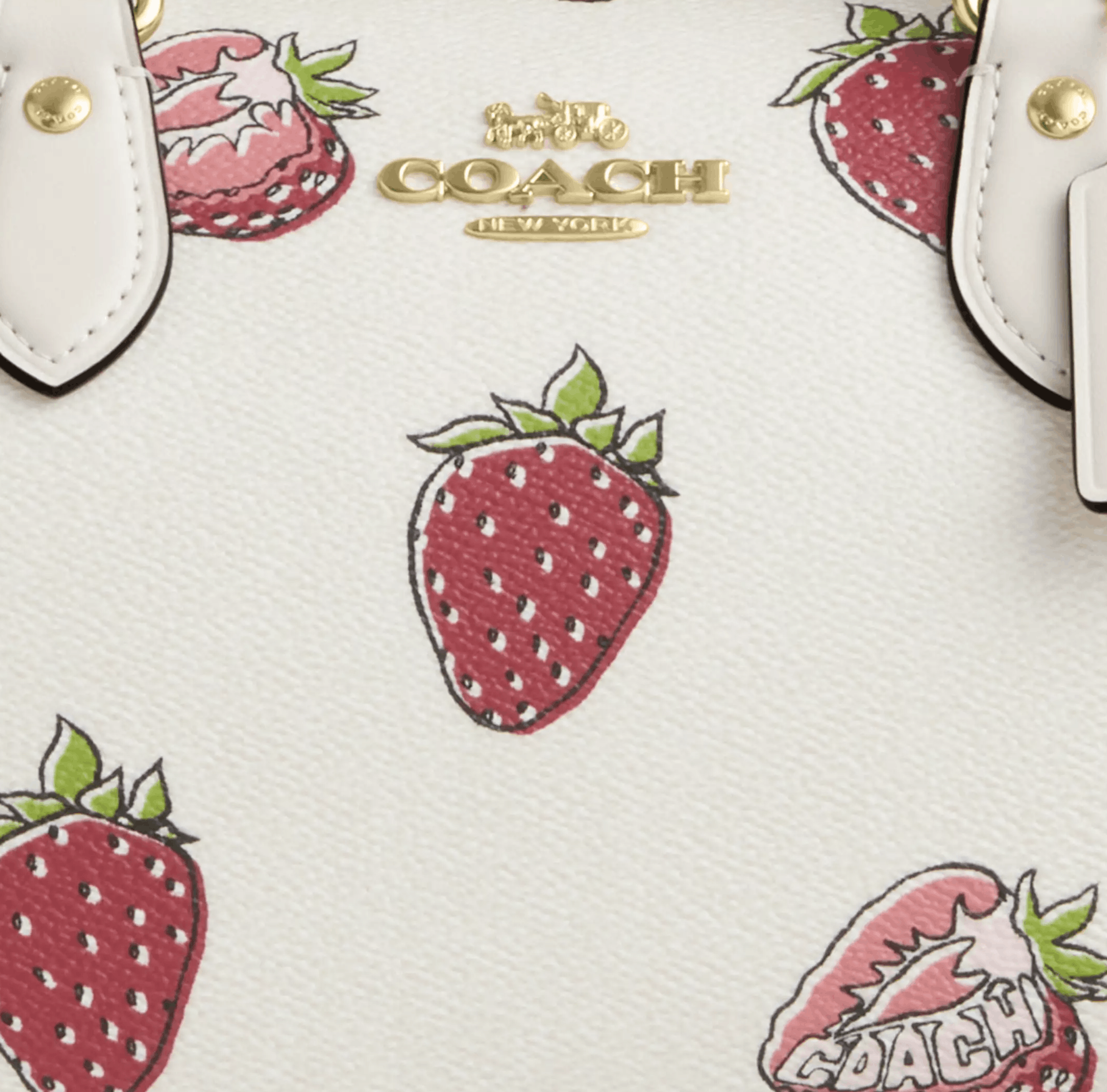 Coach Rowan Satchel Bag With Strawberry Print CAL63 Size ONE SIZE - 13 Thumbnail