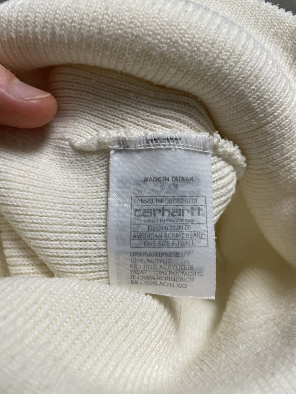 Carhartt Vintage Carhartt White American Script Beanie Hat Y2K Size ONE SIZE - 11 Thumbnail