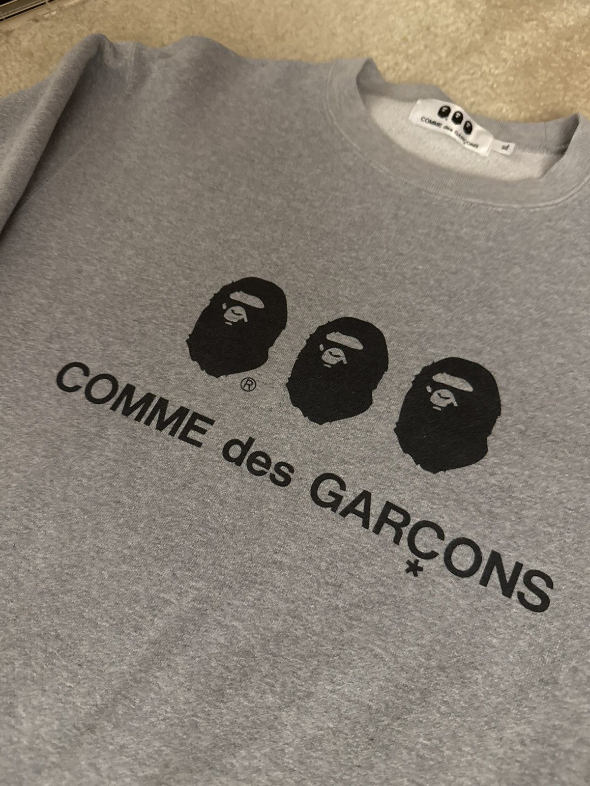 Bape × Comme des Garcons Bape Comme des Garcons Crewneck Size US XL / EU 56 / 4 - 1 Thumbnail