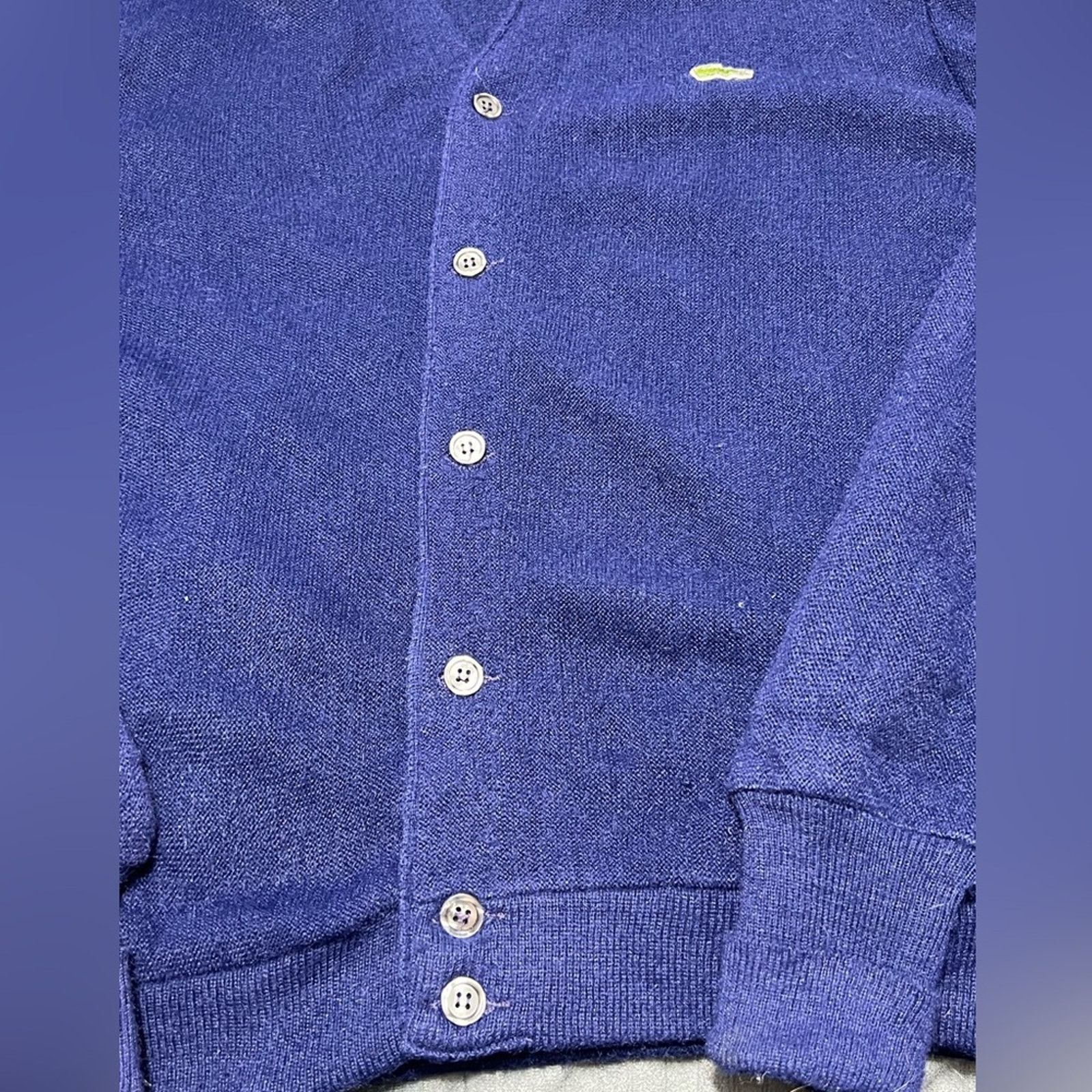 Lacoste Izod Lacoste Vintage Cardigan Orlon Acrylic Sweater Golf 60s Size US L / EU 52-54 / 3 - 3 Thumbnail