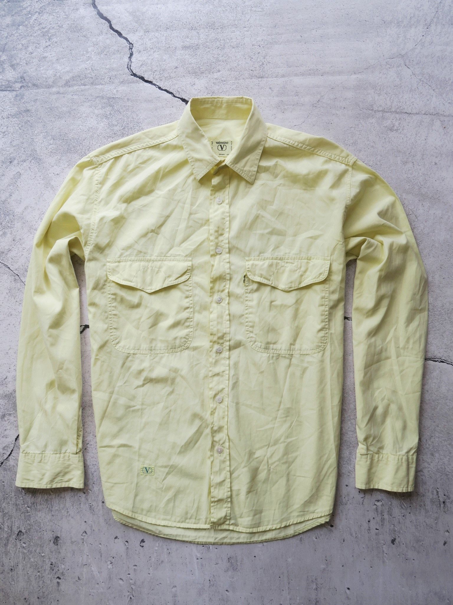 Image of Valentino Vintage XL Shirt in Yellow, Men's