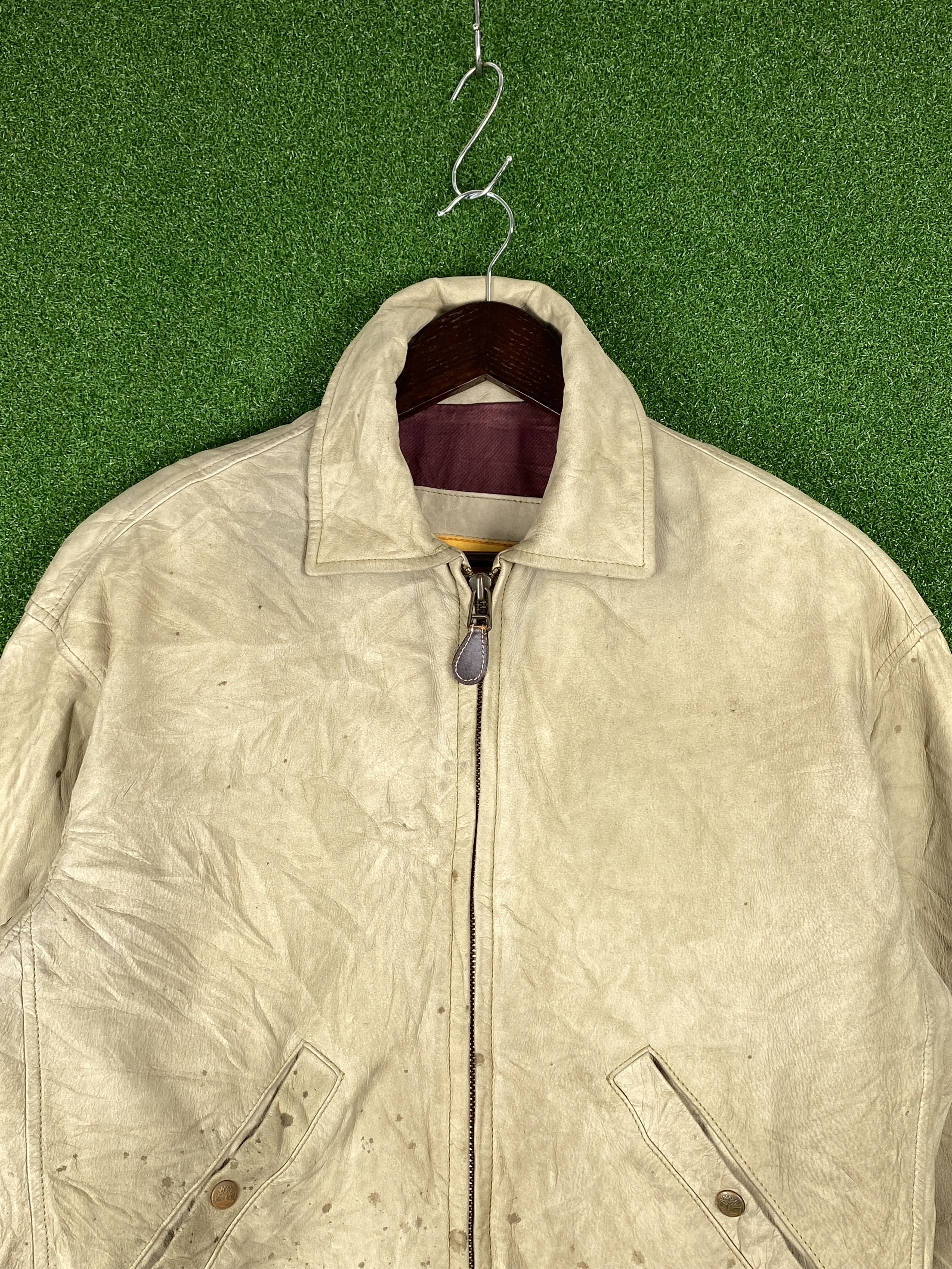 Timberland Vintage Timberland Zip Up Leather Jacket K0011 Size US M / EU 48-50 / 2 - 2 Thumbnail