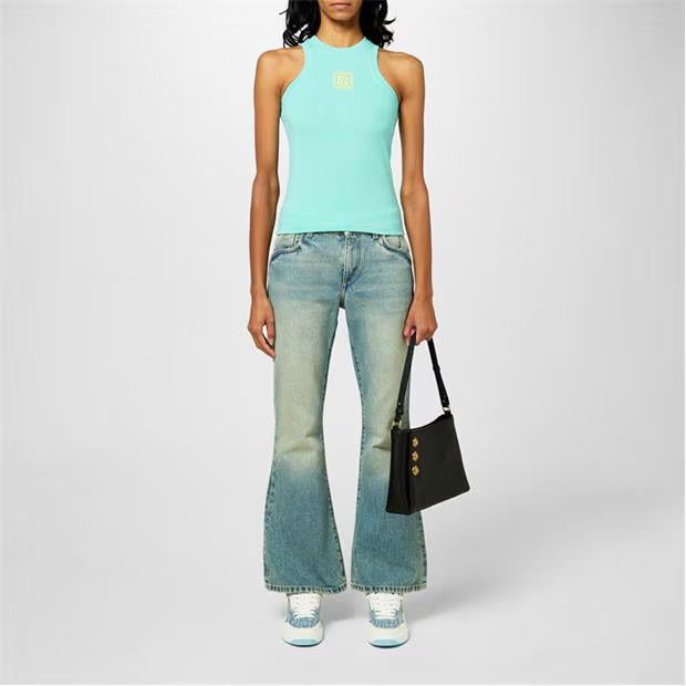 Balmain o1g2r1mq0924 Tank Tops in Mint Blue Size XS / US 0-2 / IT 36-38 - 6 Thumbnail