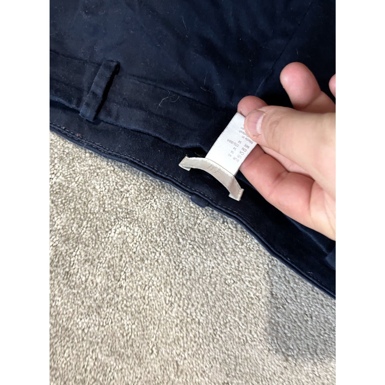 H&M H&M Dress Pants Women Size 14 Navy Business Casual Pull on Side Zip Ankle Size 36" / US 14 / IT 50 - 5 Thumbnail