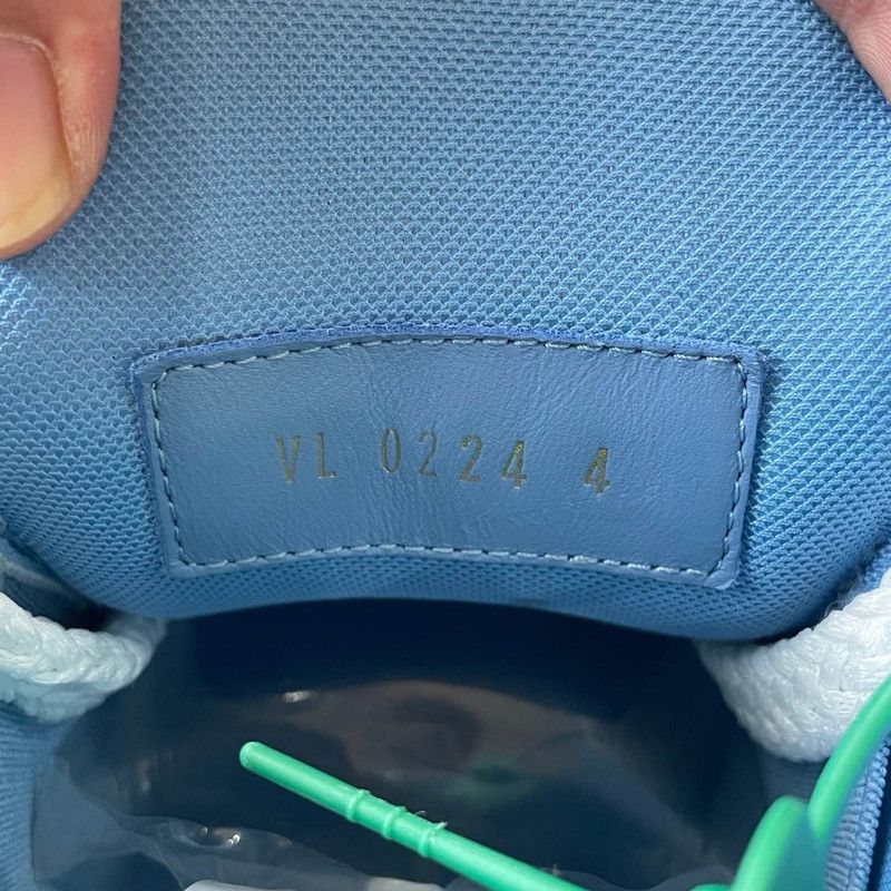 Louis Vuitton Louis Vuitton Trainer Maxi Blue and White Sneakers -2508 Size US 7.5 / EU 40-41 - 4 Thumbnail
