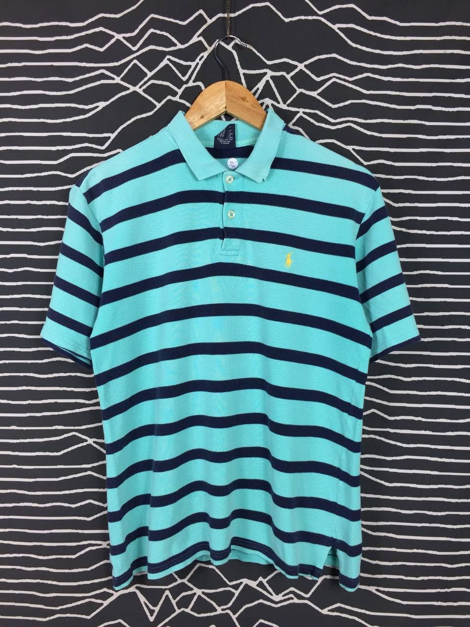 Polo Ralph Lauren × Vintage Vtg Polo Ralph Lauren Small Pony Striped Polo Tee Size US M / EU 48-50 / 2 - 2 Thumbnail
