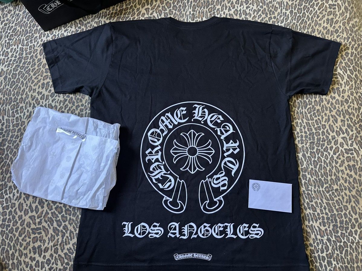 Chrome Hearts Chrome hearts Los Angeles horse shoe cross tee Size US XL / EU 56 / 4 - 1 Thumbnail