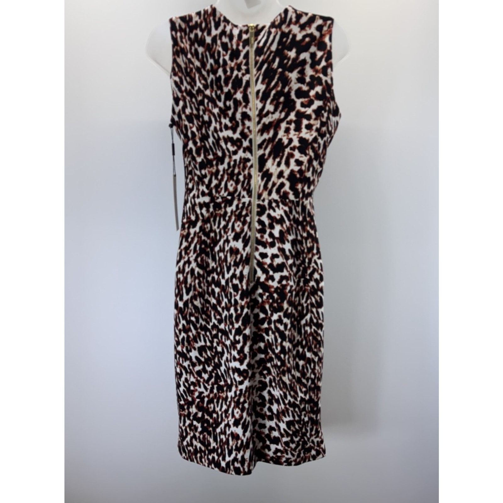 Calvin Klein Calvin Klein Sleeveless Crew Neck Animal Print Dress Size 8 Size M / US 6-8 / IT 42-44 - 3 Thumbnail