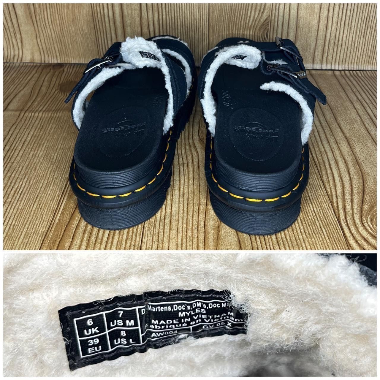 Dr. Martens SOLD OUT Dr. Martens Myles fur lined double buckle sandals Size US 8 / IT 38 - 4 Thumbnail