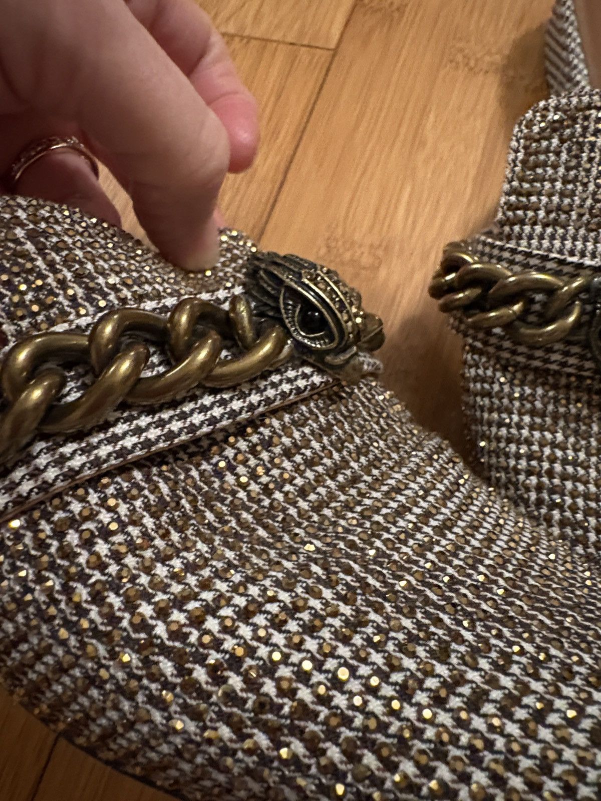 Kurt Geiger Kurt Geiger London Tweed Chain Detail Mules Size US 6 / IT 36 - 7 Thumbnail