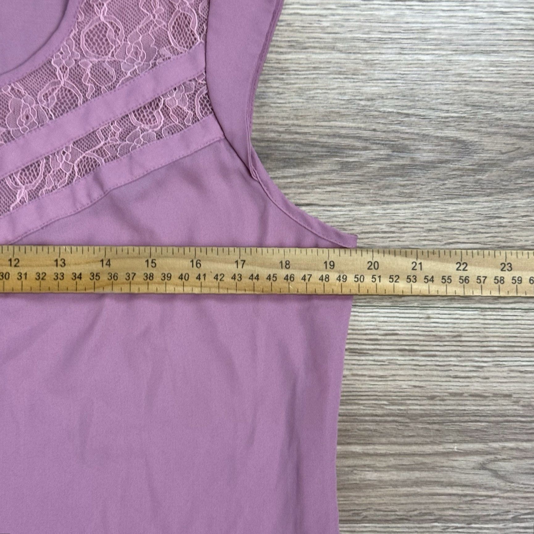 Vintage Candie’s Blouse Women L Lace Yoke Dusty Rose Pink Sleeveless Square Neck Shirt Womens L Size L / US 10 / IT 46 - 7 Thumbnail