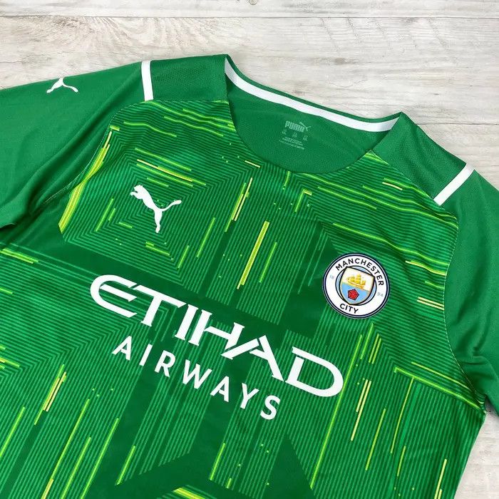 Puma Manchester City 2021 2022 Player Issue Goalkeeper Jersey Size US XL / EU 56 / 4 - 2 Thumbnail