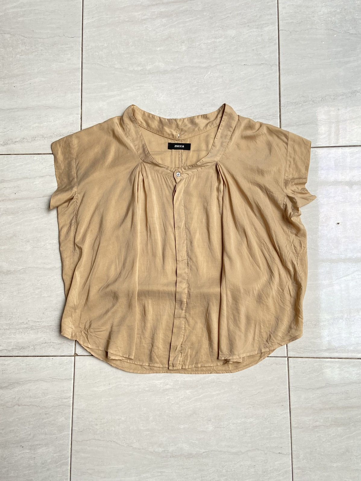 Zucca ZUCCA Brown Blouse Size L / US 10 / IT 46 - 1 Thumbnail