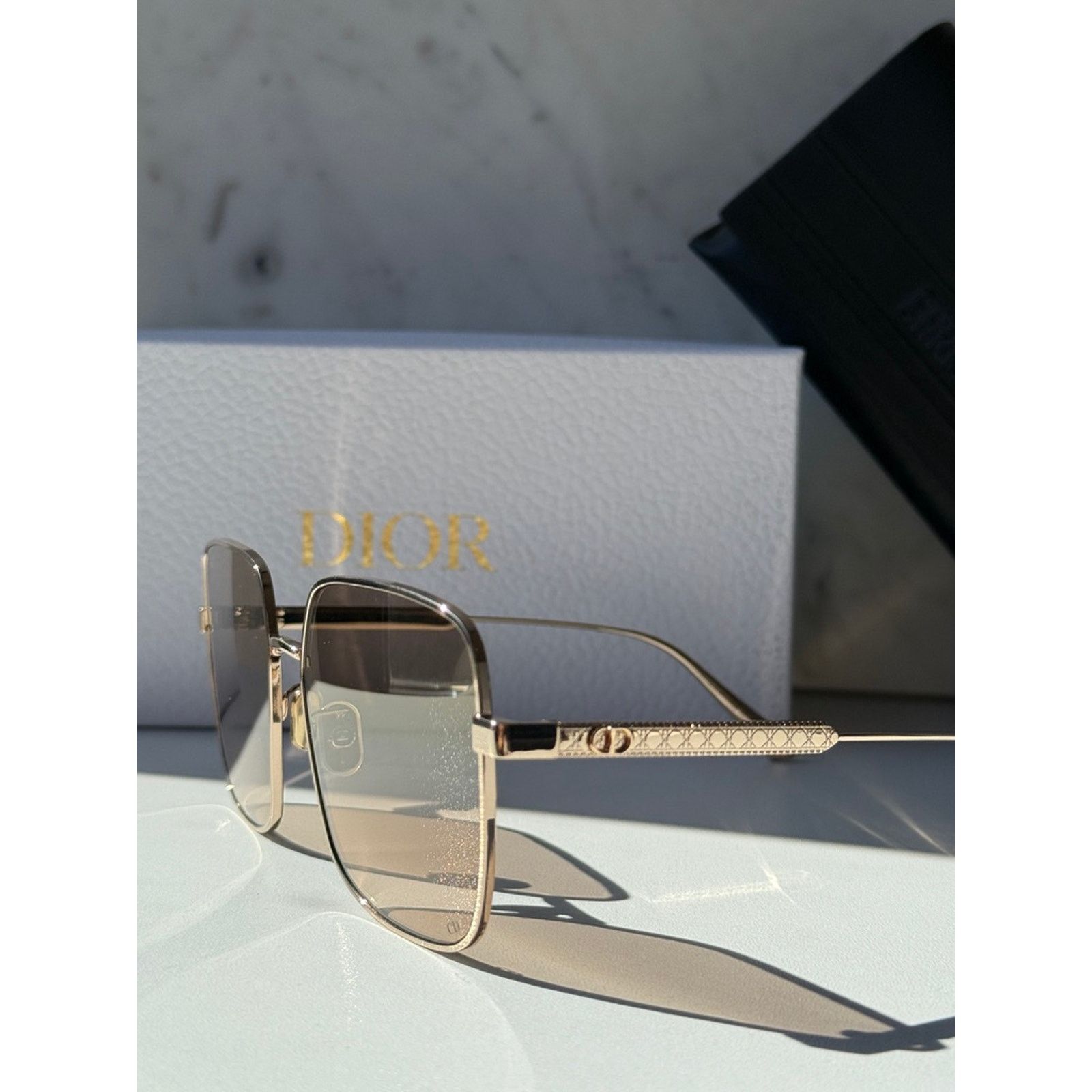Dior NEW Dior DiorCannage S1U Sunglasses in Rose Gold Mirror Size ONE SIZE - 7 Thumbnail