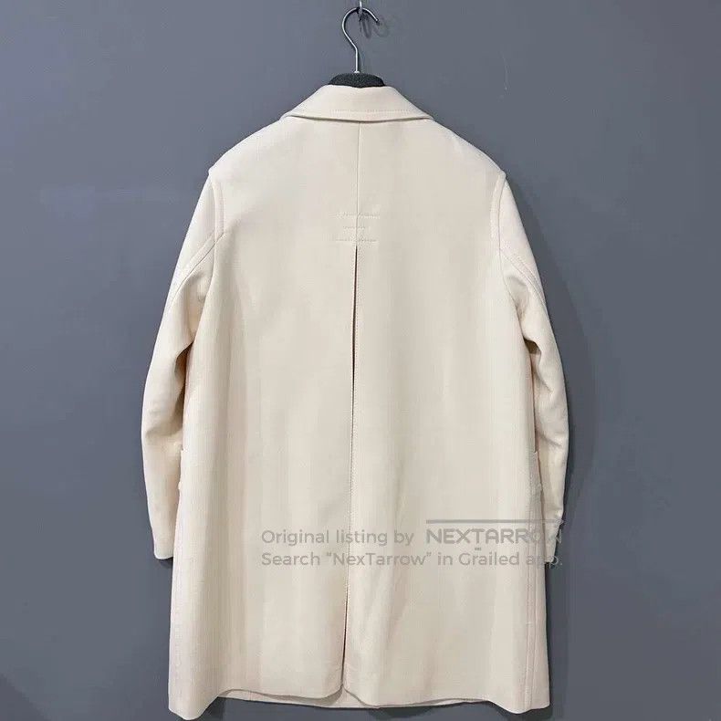 Hermes Hermes Beige Lined Printed Overcoat Size XS / US 0-2 / IT 36-38 - 3 Thumbnail