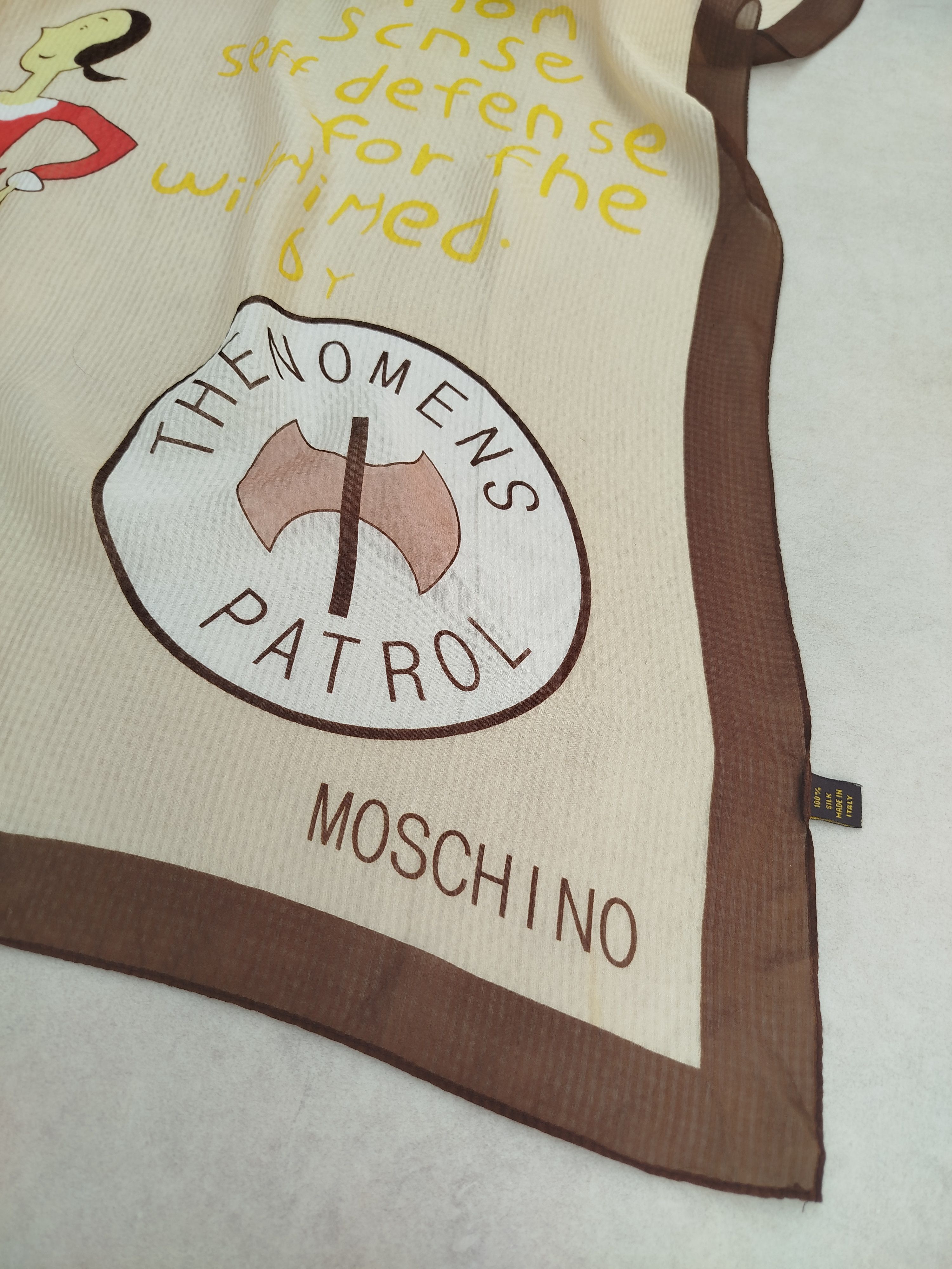 Moschino Moschino olive vintage silk scarf Size ONE SIZE - 2 Thumbnail