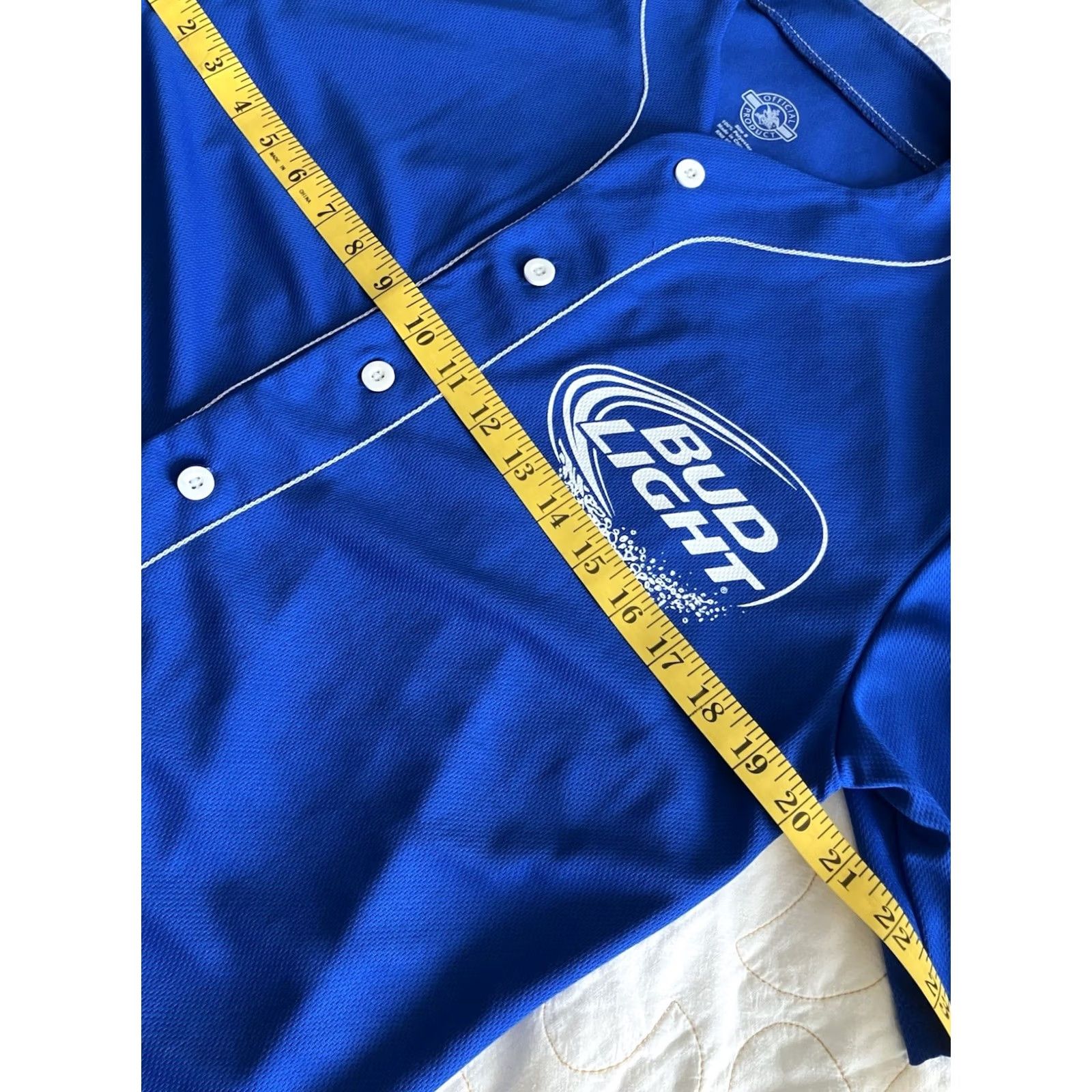 Budweiser VINTAGE Bud Lite Beer Baseball Jersey Budweiser Men’s S Retro Button Up Blue Size US S / EU 44-46 / 1 - 4 Thumbnail